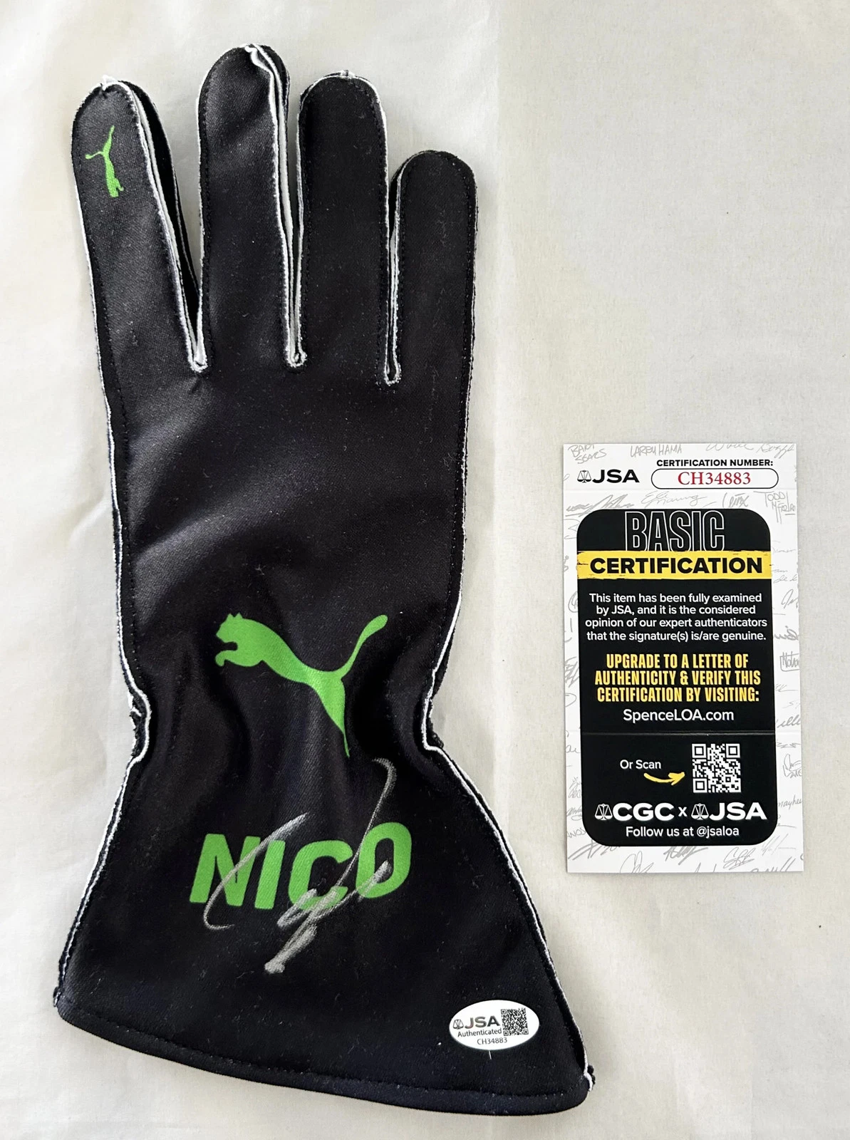 Nico Hulkenberg Signed Racing Glove Stake 2025 First Ever Podium F1 JSA COA