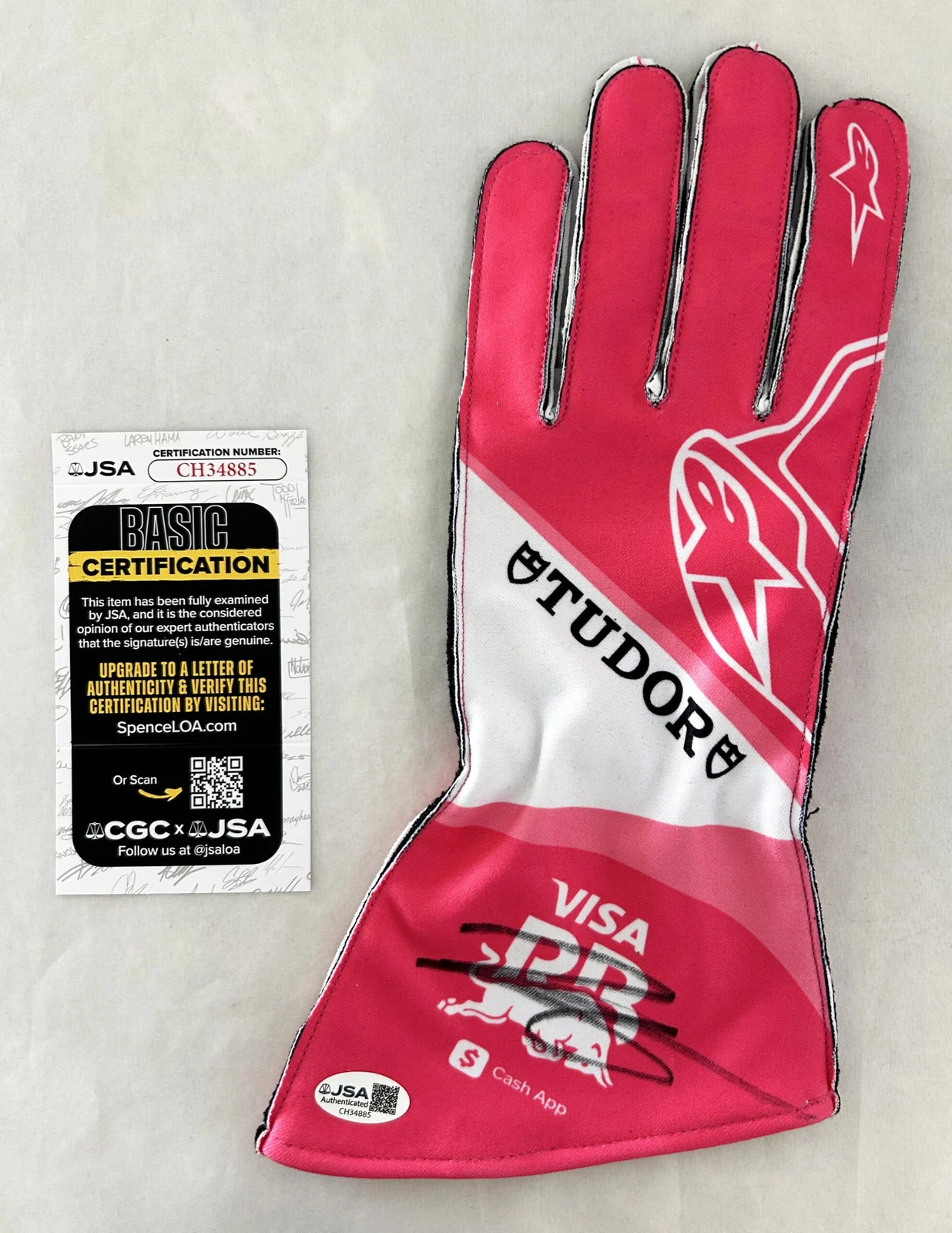 Isack Hadjar Signed Racing Glove Visa Cash App Racing Bulls 2025 Miami GP F1 ...