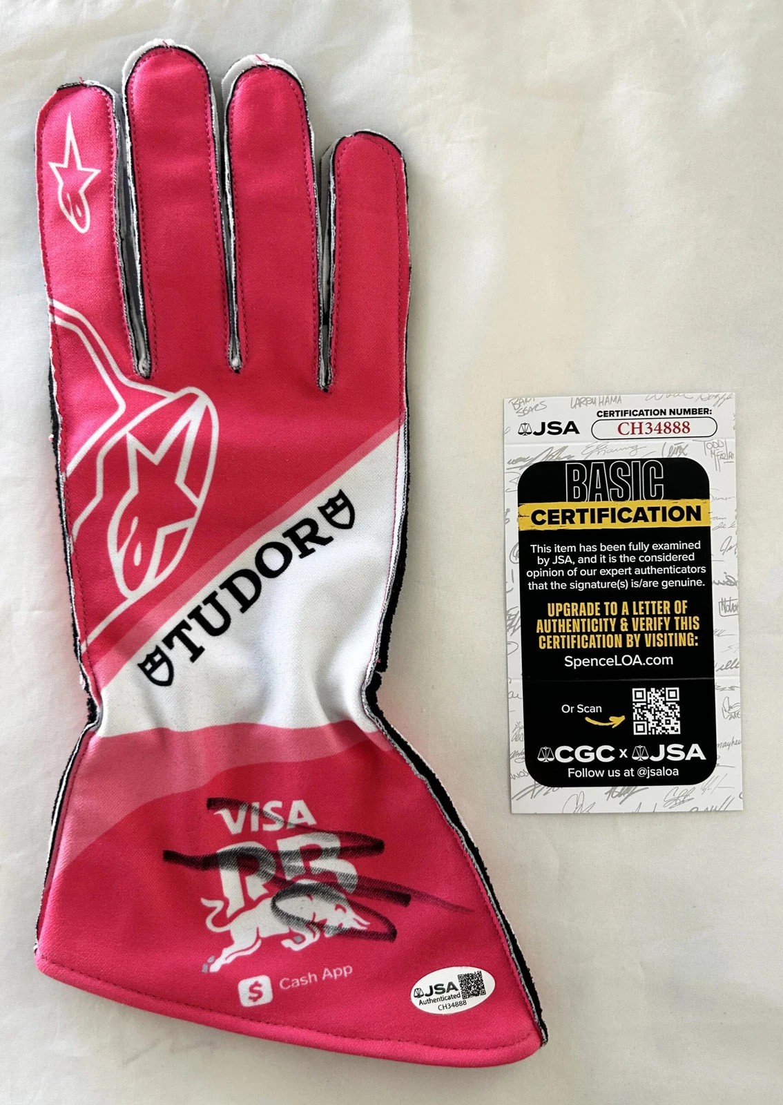 Isack Hadjar Signed Racing Glove Visa Cash App Racing Bulls 2025 Miami GP F1 ...