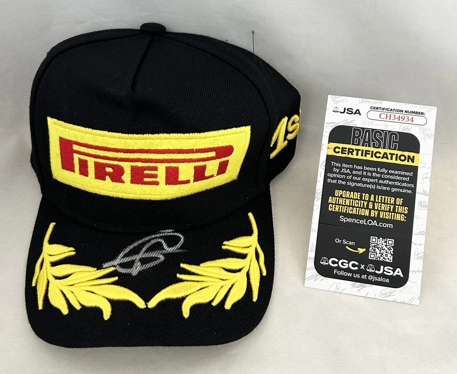 Romain Grosjean Signed Hat Pirelli Haas F1 JSA 3 COA