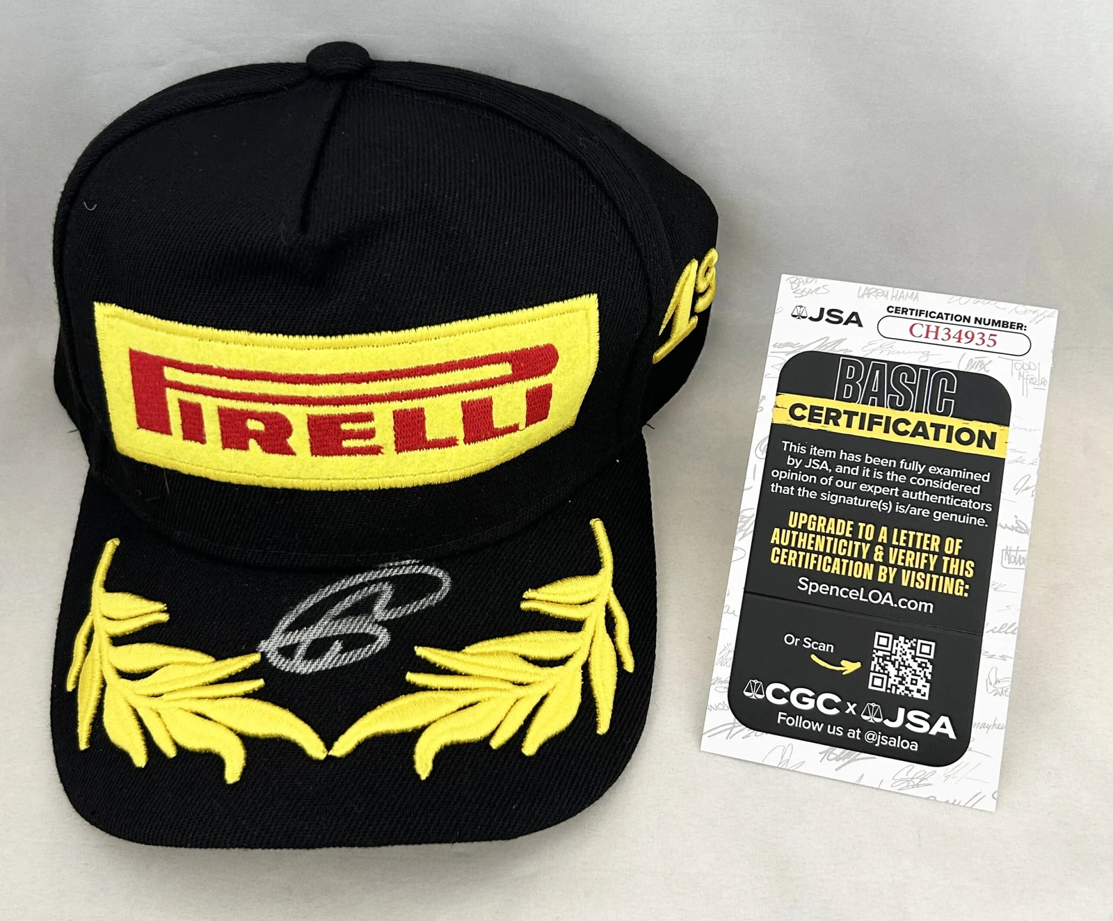 Romain Grosjean Signed Hat Pirelli Haas F1 JSA 2 COA