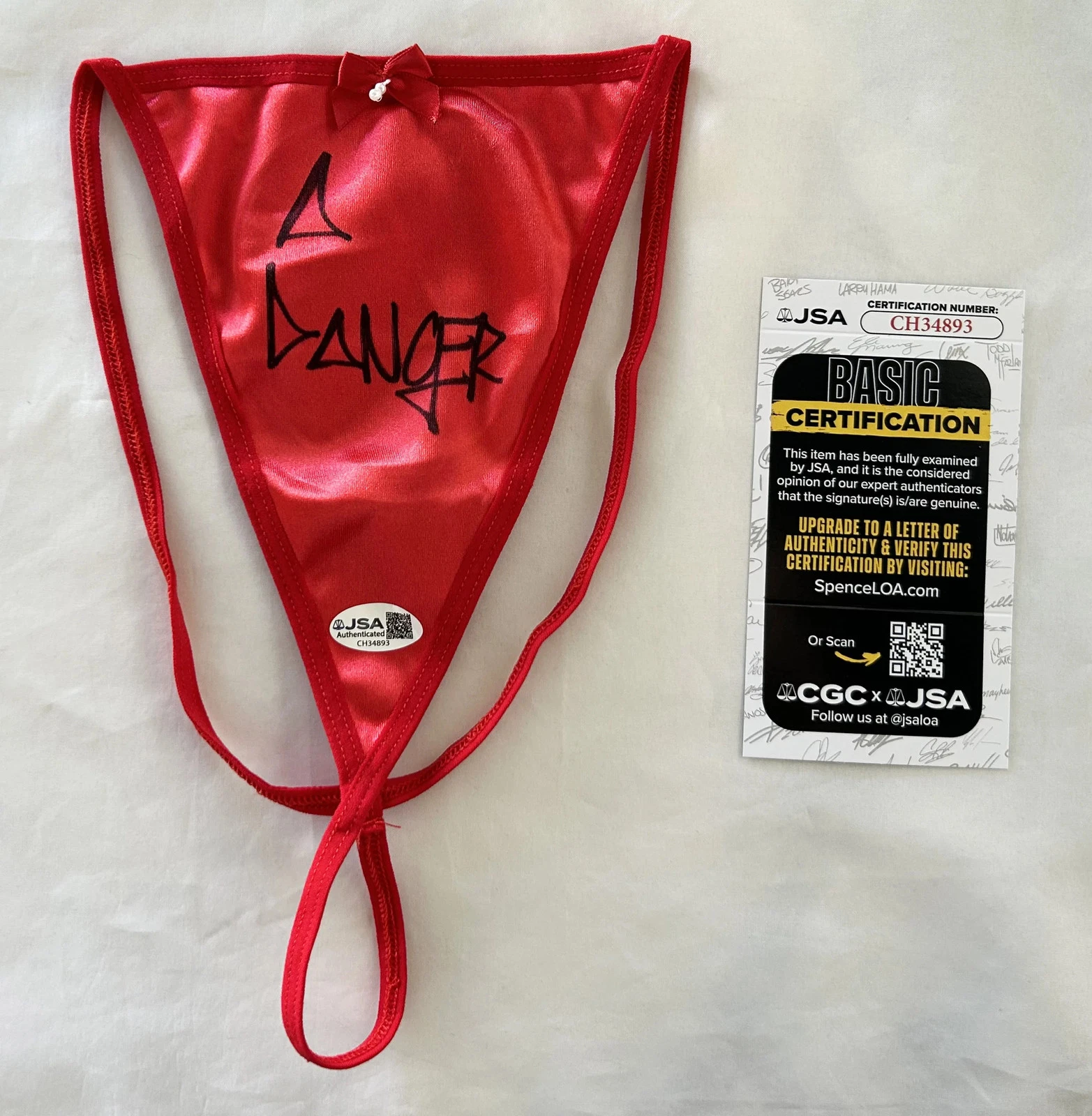 Abella Danger Signed Panties Sexy Porn Star JSA 3 COA