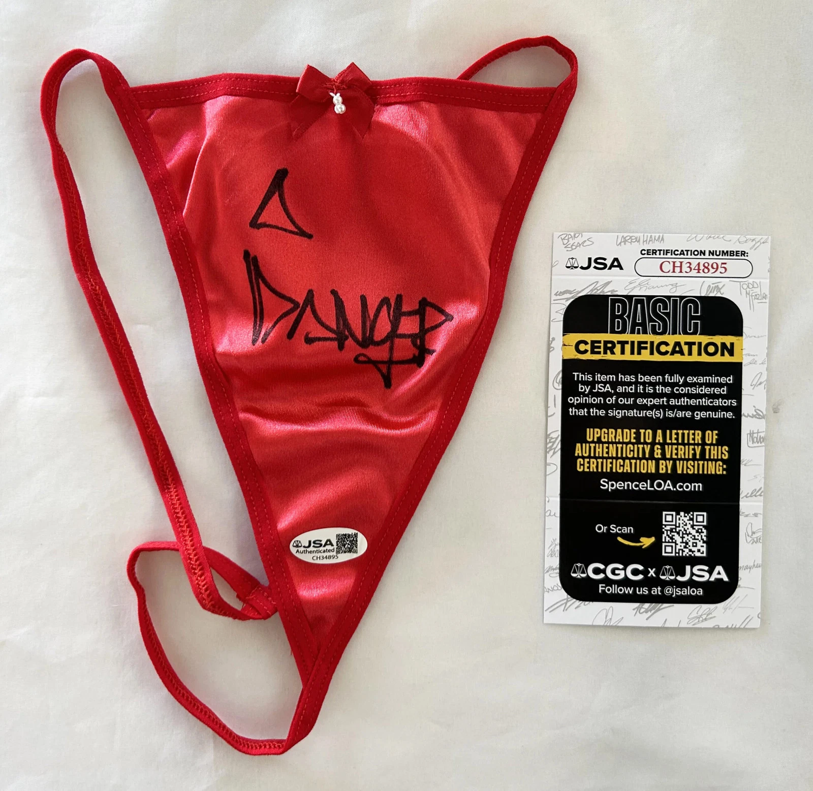 Abella Danger Signed Panties Sexy Porn Star JSA 1 COA