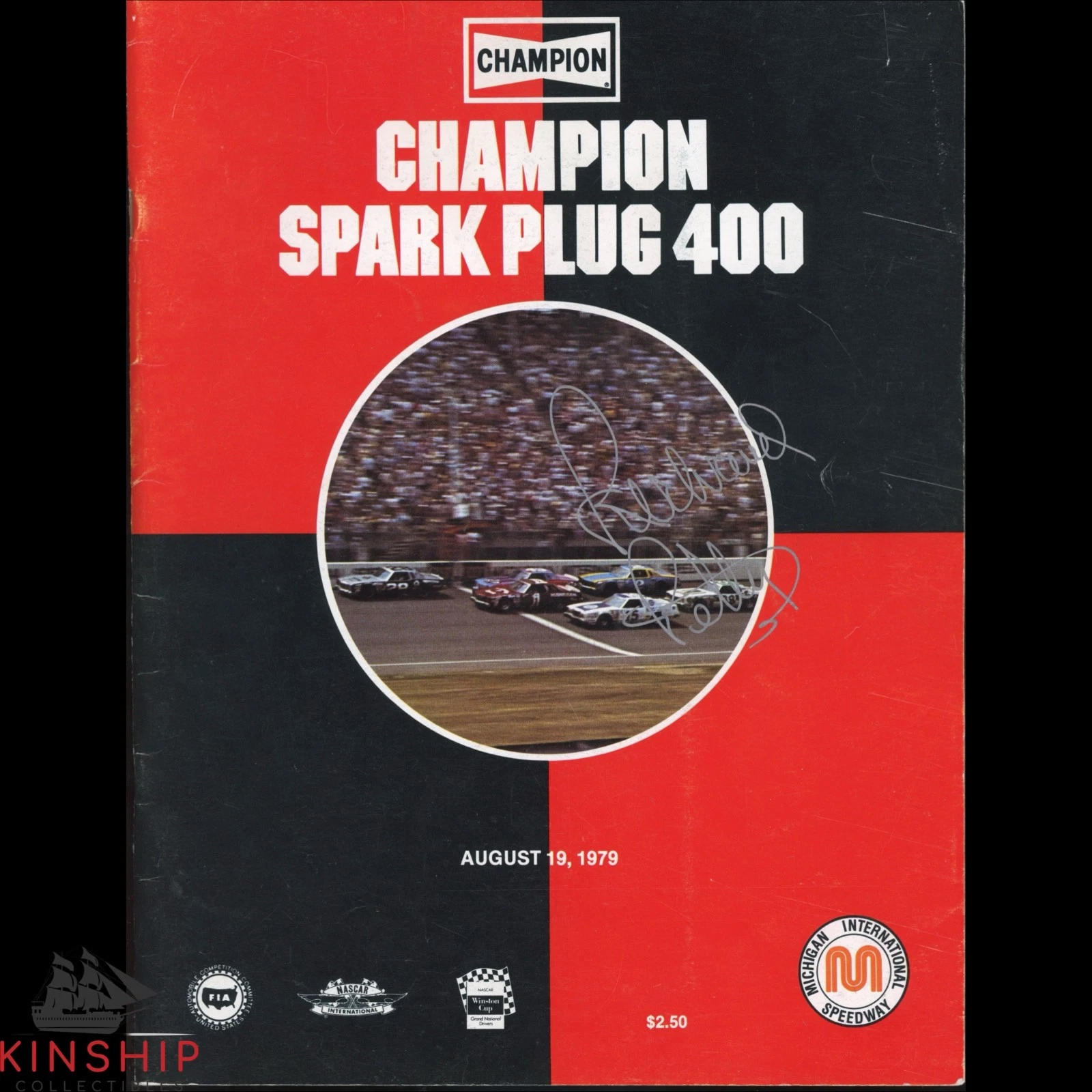 Richard Petty signed 1979 Spark Plug 400 Program JSA COA NASCAR Auto E330