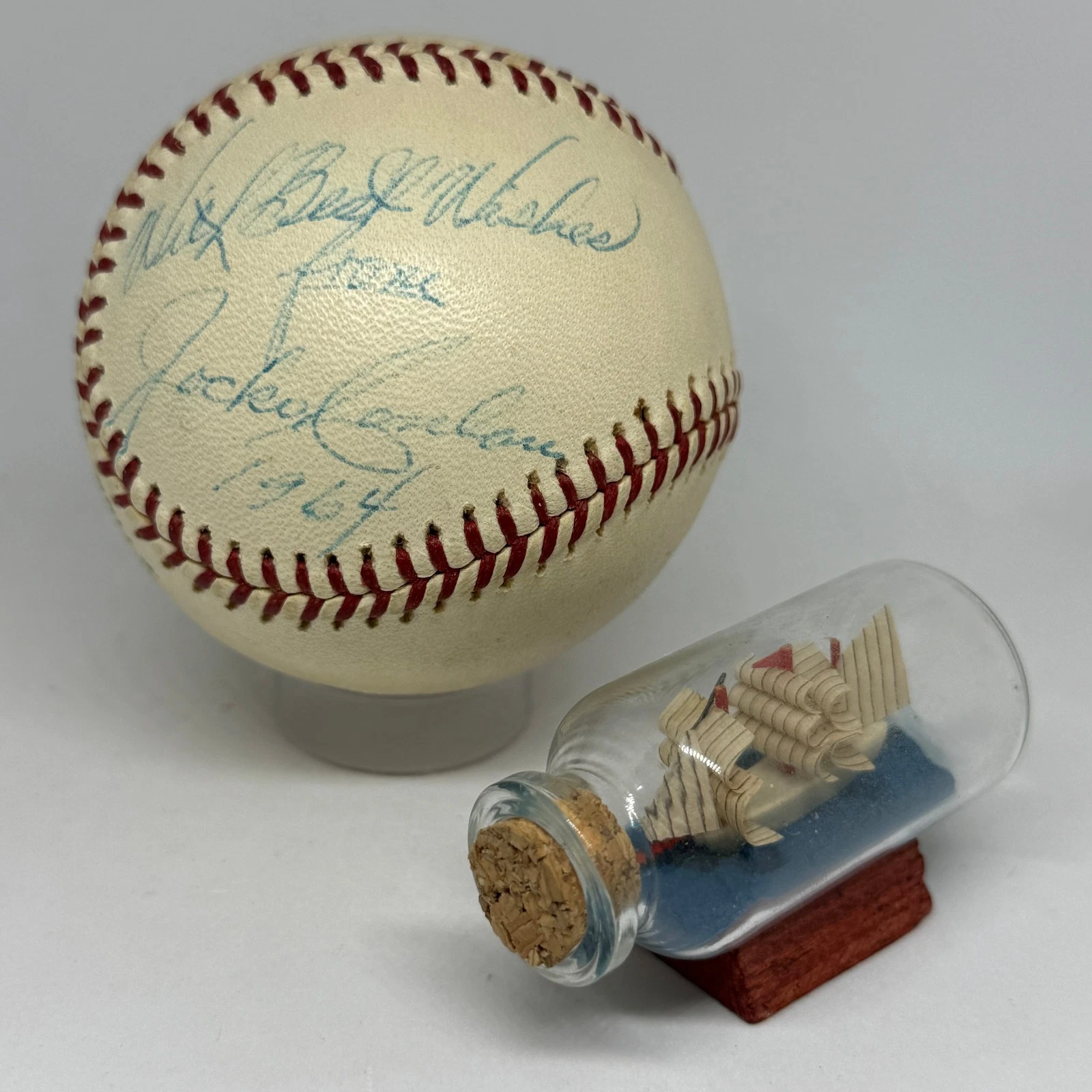 Jocko Conlan signed Reach Joe Cronin Baseball Beckett BAS LOA Inscribed A4167
