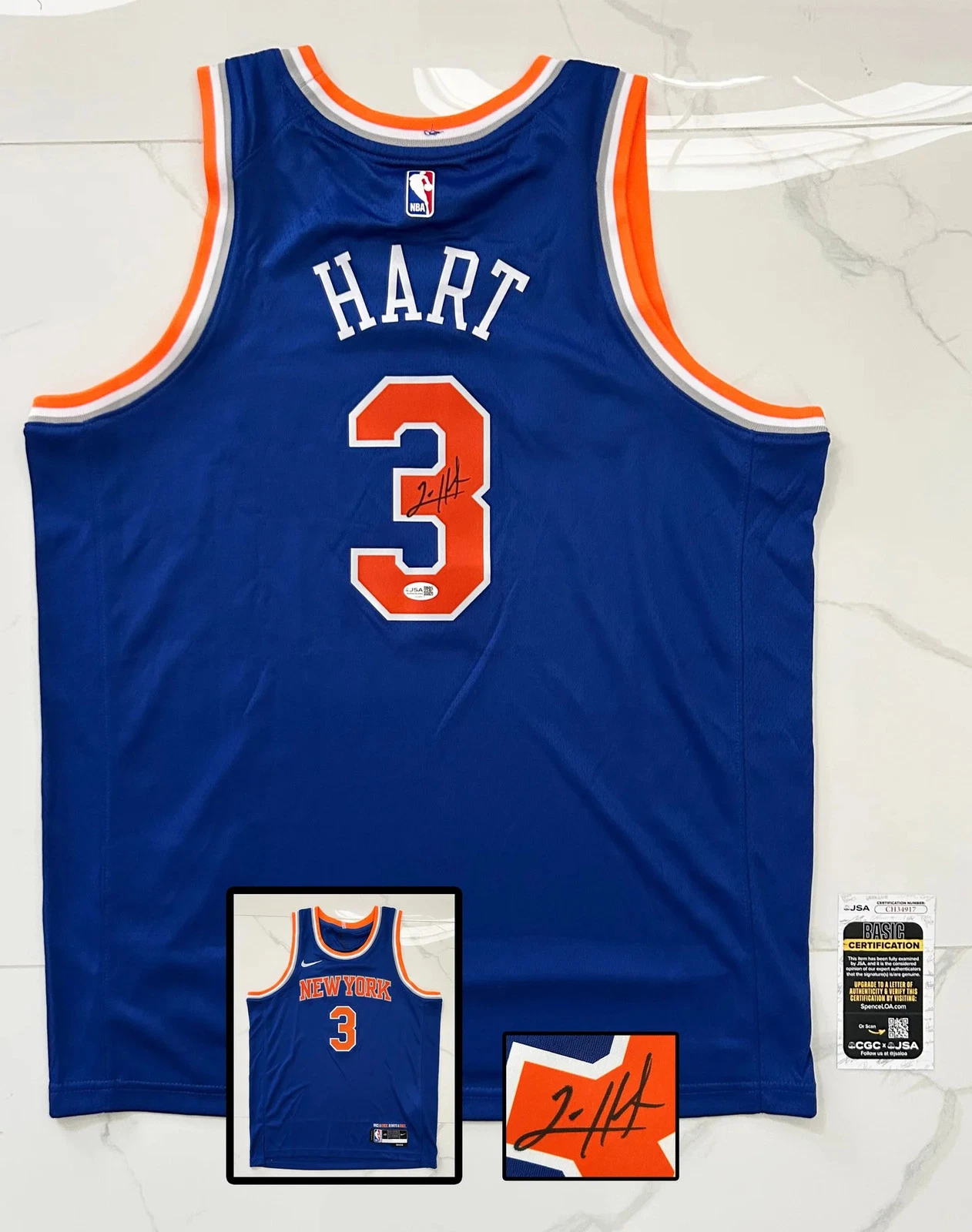 Josh Hart Signed Jersey New York Knicks JSA COA
