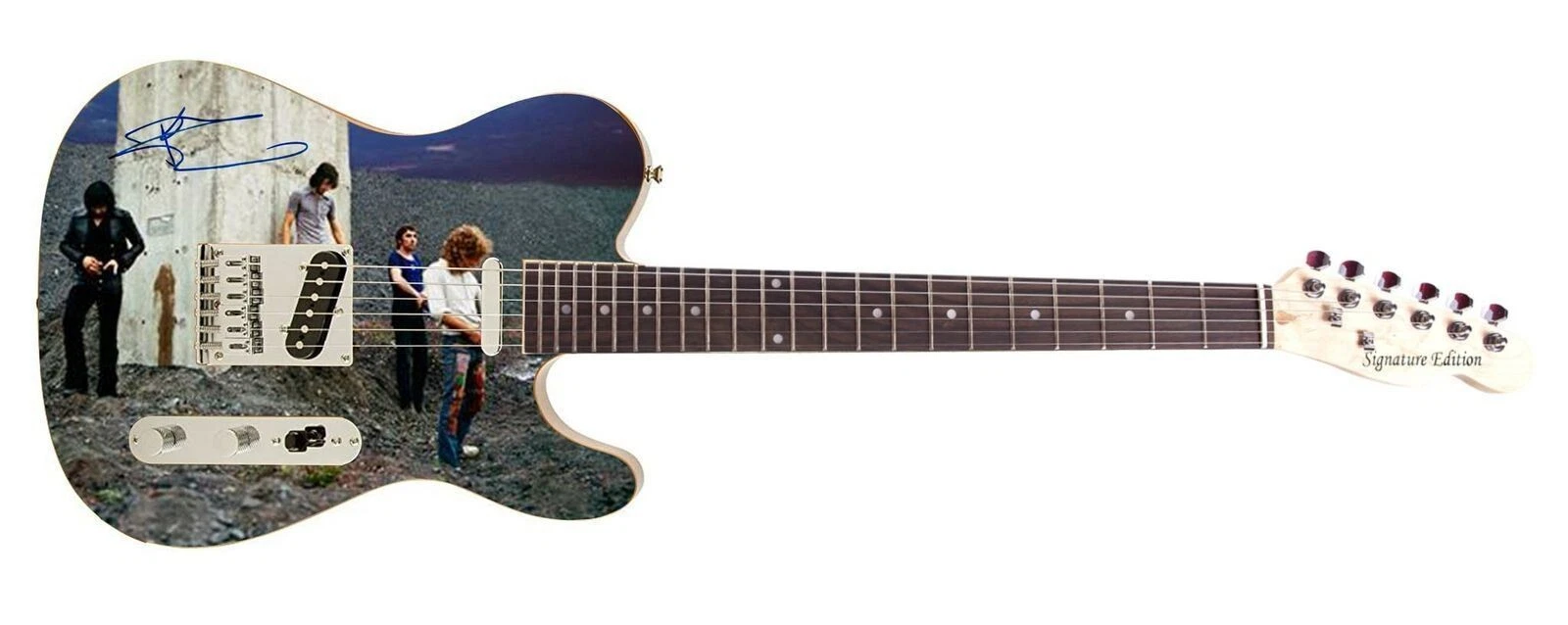 The Who Signed Autographed Custom Photo Graphics Guitar ACOA