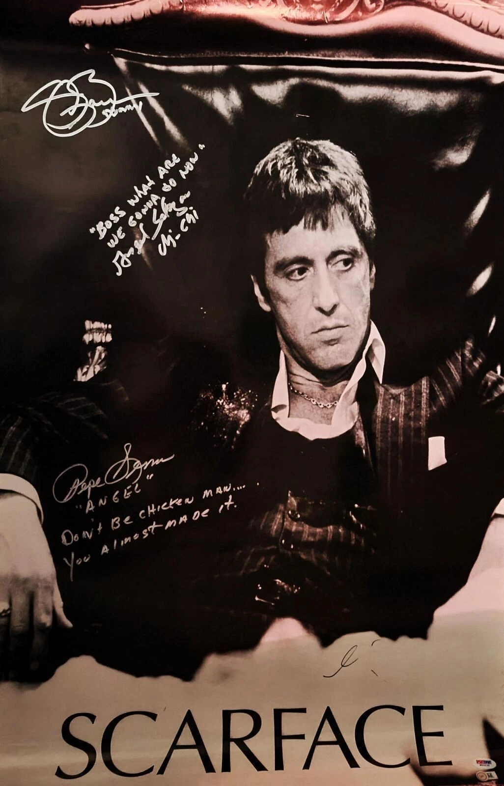 Al Pacino and Scarface Cast Signed  24x36 Poster PSA