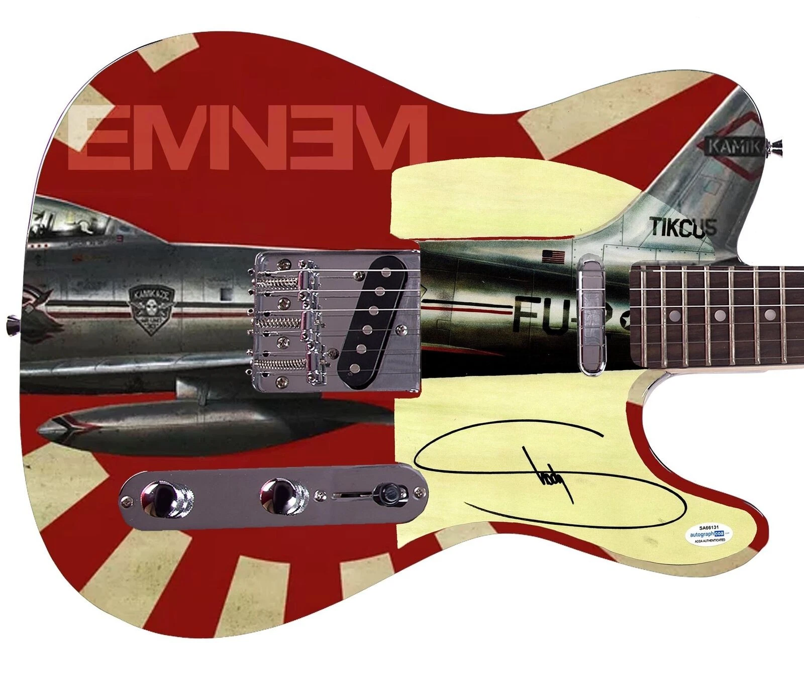 Eminem Signed Autographed Kamikaze Album Cd Graphics Guitar ACOA