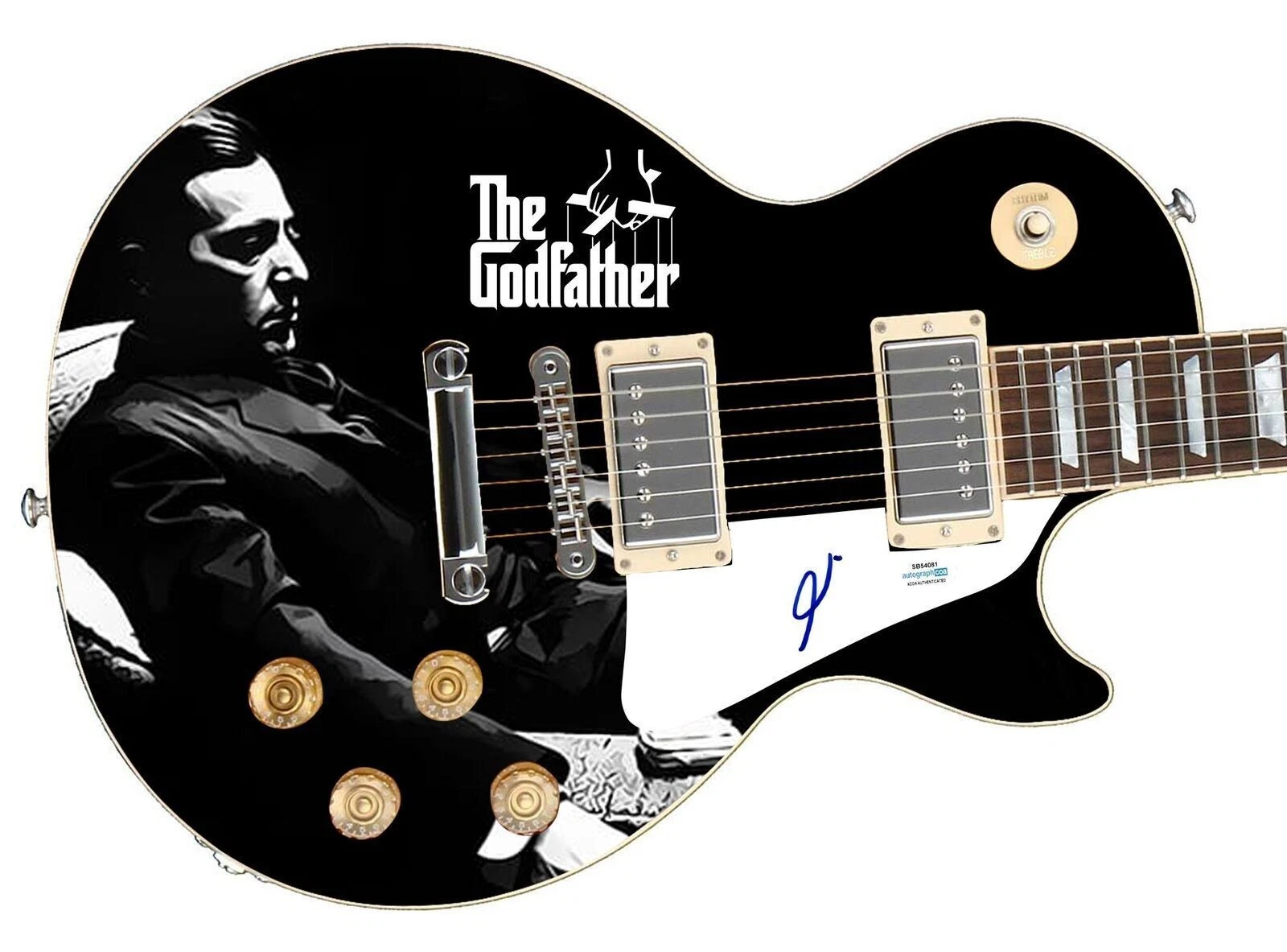 Al Pacino Signed Custom Graphics 1/1 Photo Guitar ACOA