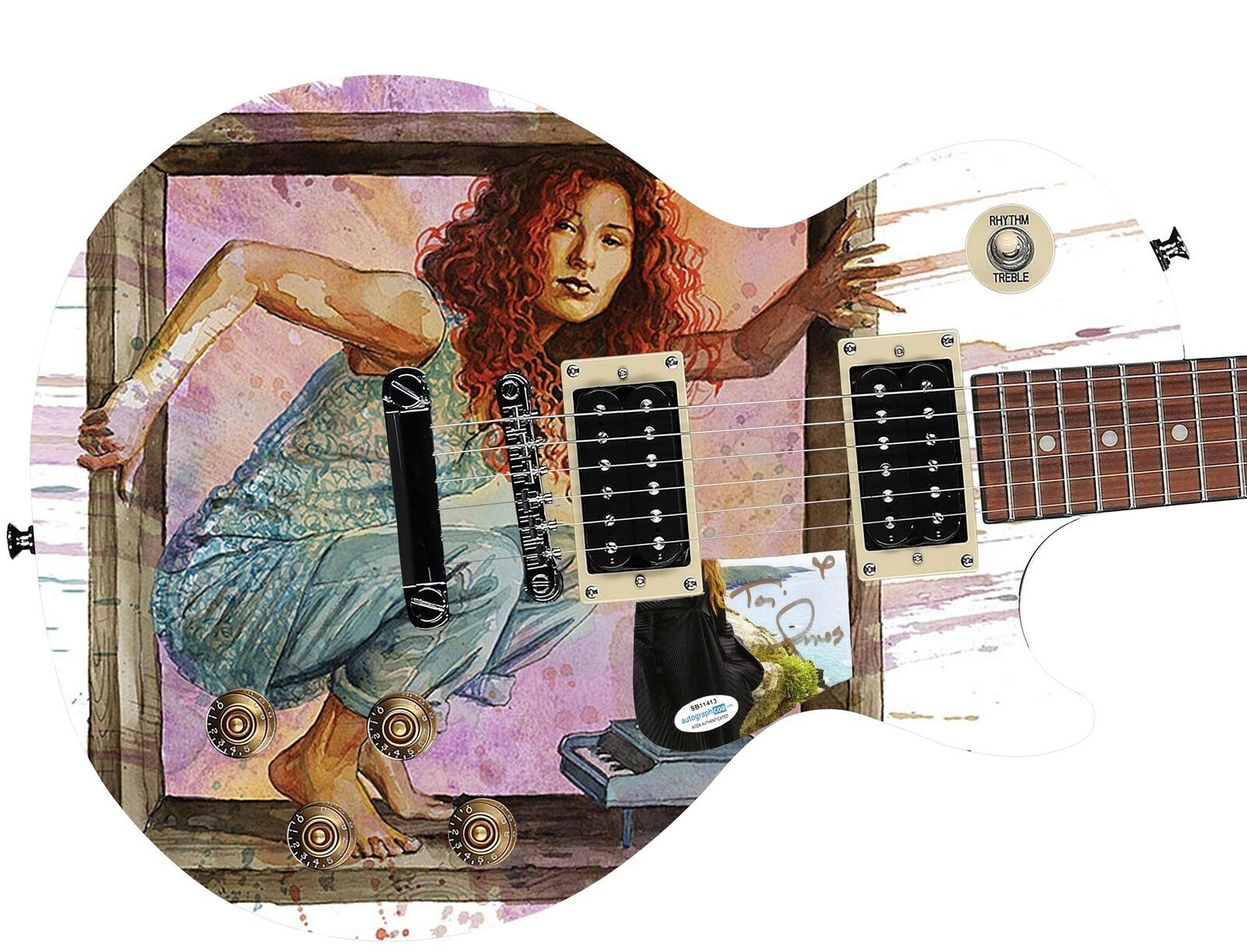 Tori Amos Autographed Gibson Epiphone Les Paul Graphics Guitar ACOA