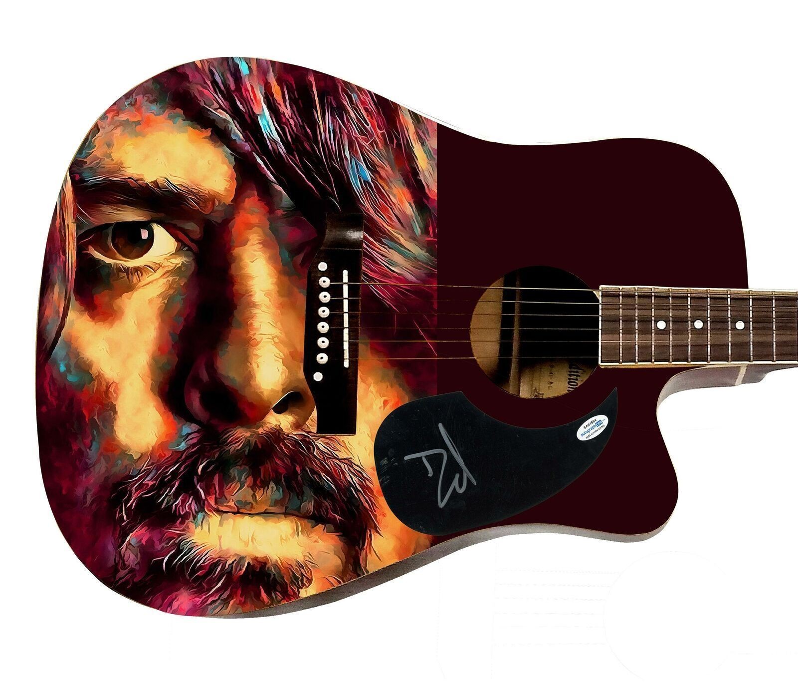 Dave Grohl Signed Autographed Acoustic Graphics Guitar ACOA ACOA