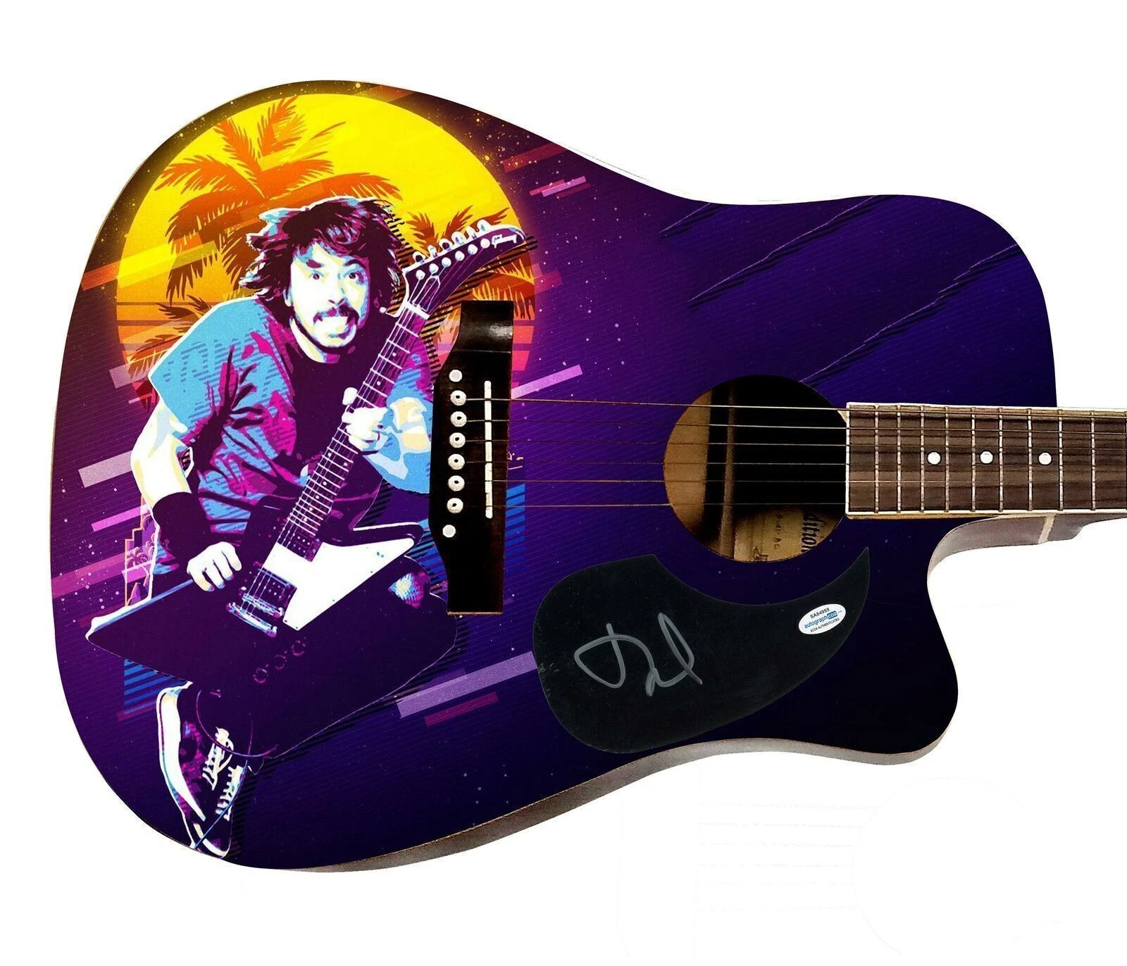 Dave Grohl Signed Autographed Acoustic Graphics Guitar ACOA ACOA