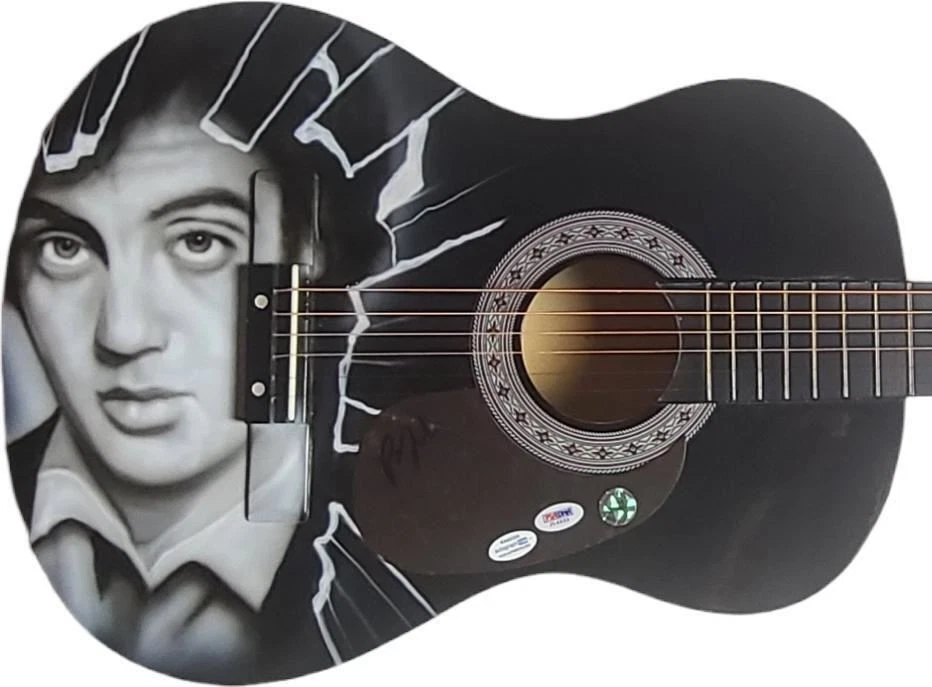 Billy Joel Signed Autographed Hand Airbrushed Painting Acoustic Guitar ACOA PSA