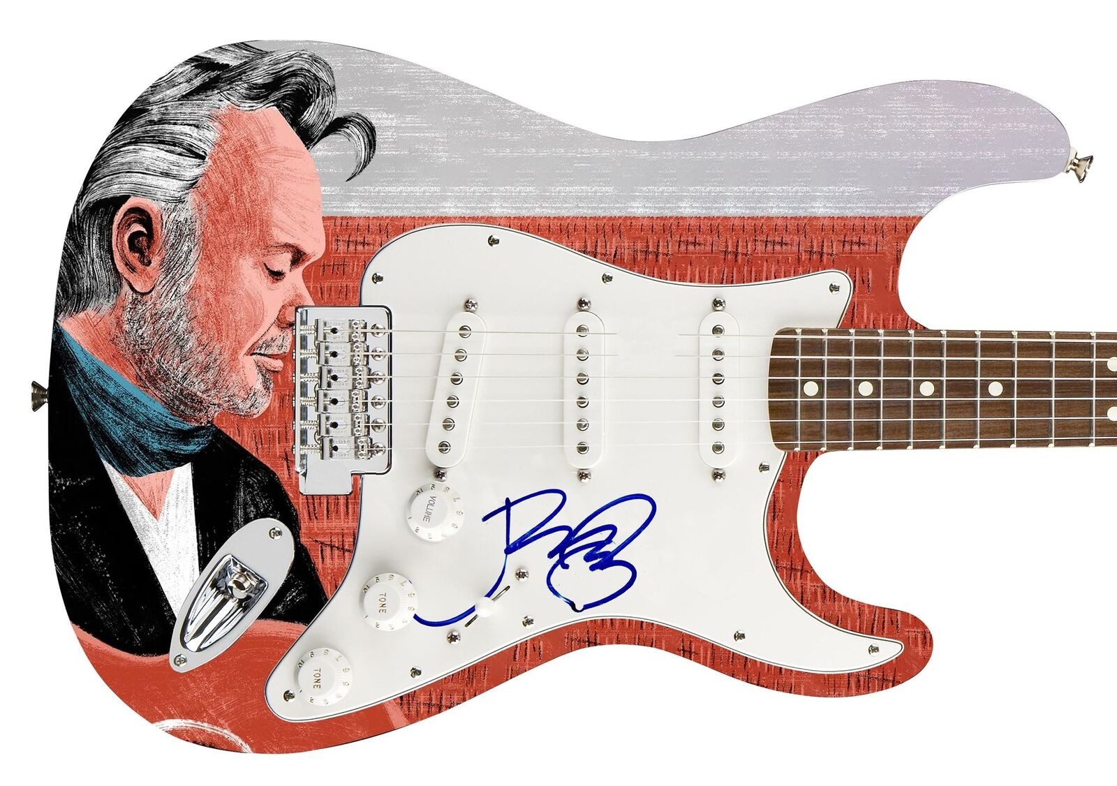 John Cougar Mellencamp Signed Autographed Photo Graphics Guitar ACOA