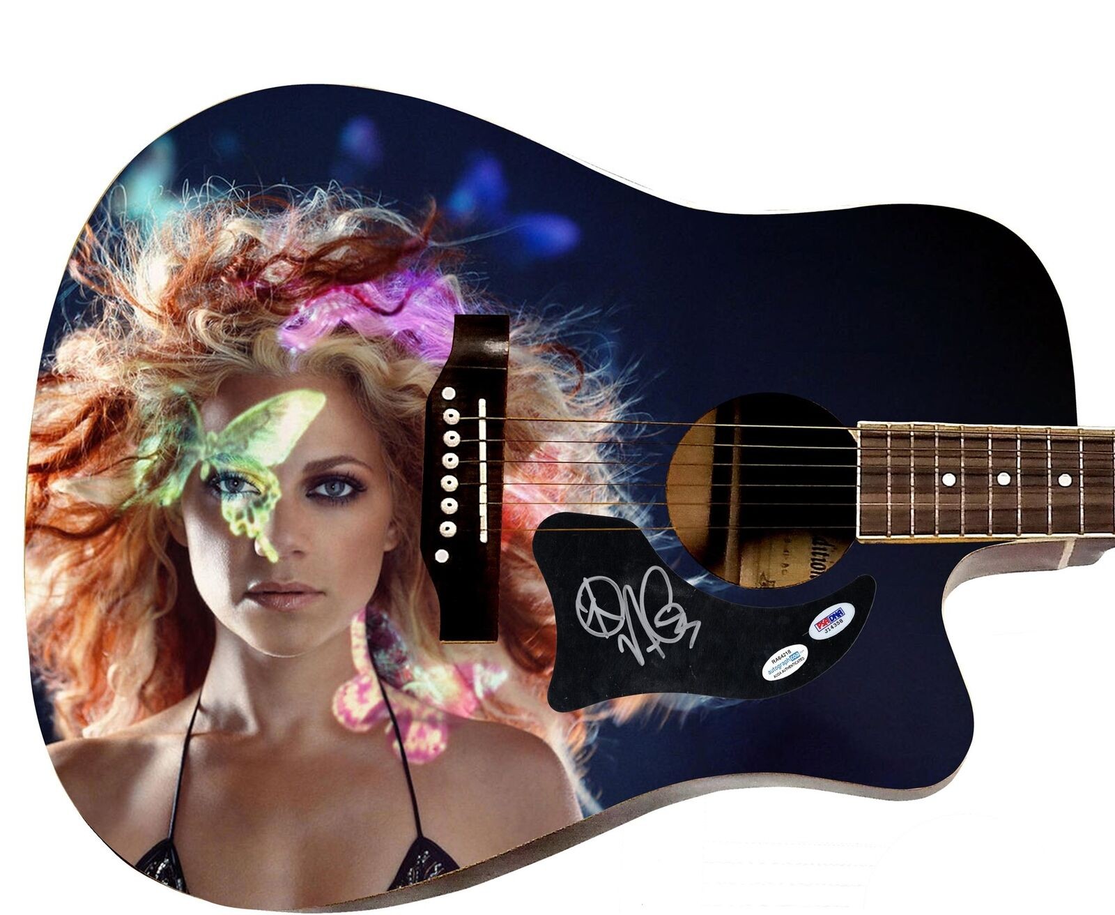 Nikka Costa Signed 1:1 Signature Edition Graphics Photo Guitar ACOA PSA