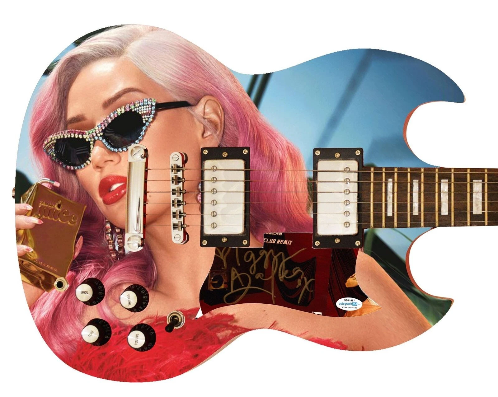 Iggy Azalea Signed Autographed Custom Graphics Photo Guitar ACOA