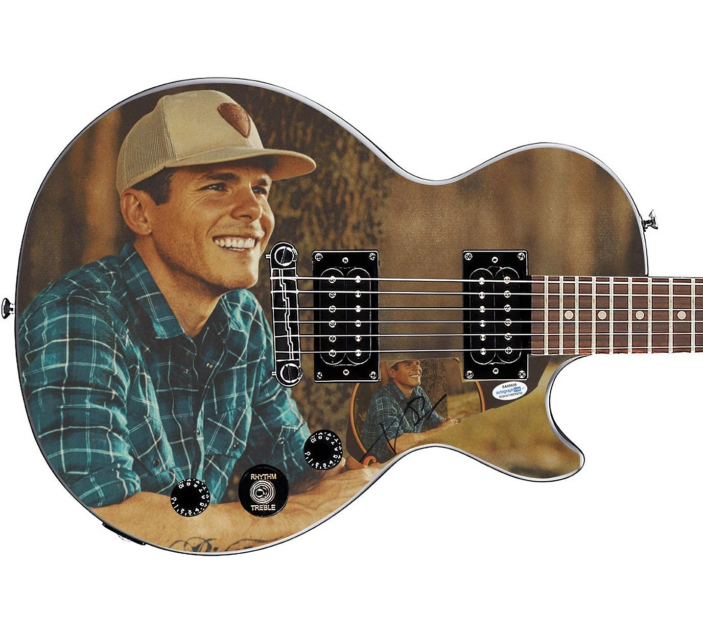 Granger Smith Signed Gibson Epiphone Les Paul Photo Graphics Guitar ACOA
