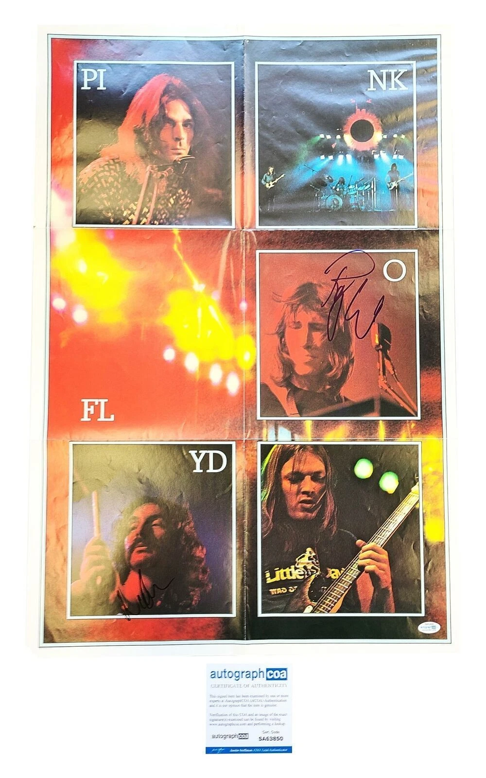 Pink Floyd Roger Waters Nick Mason Autographed 1973 20x30 Album Photo Poster ACO