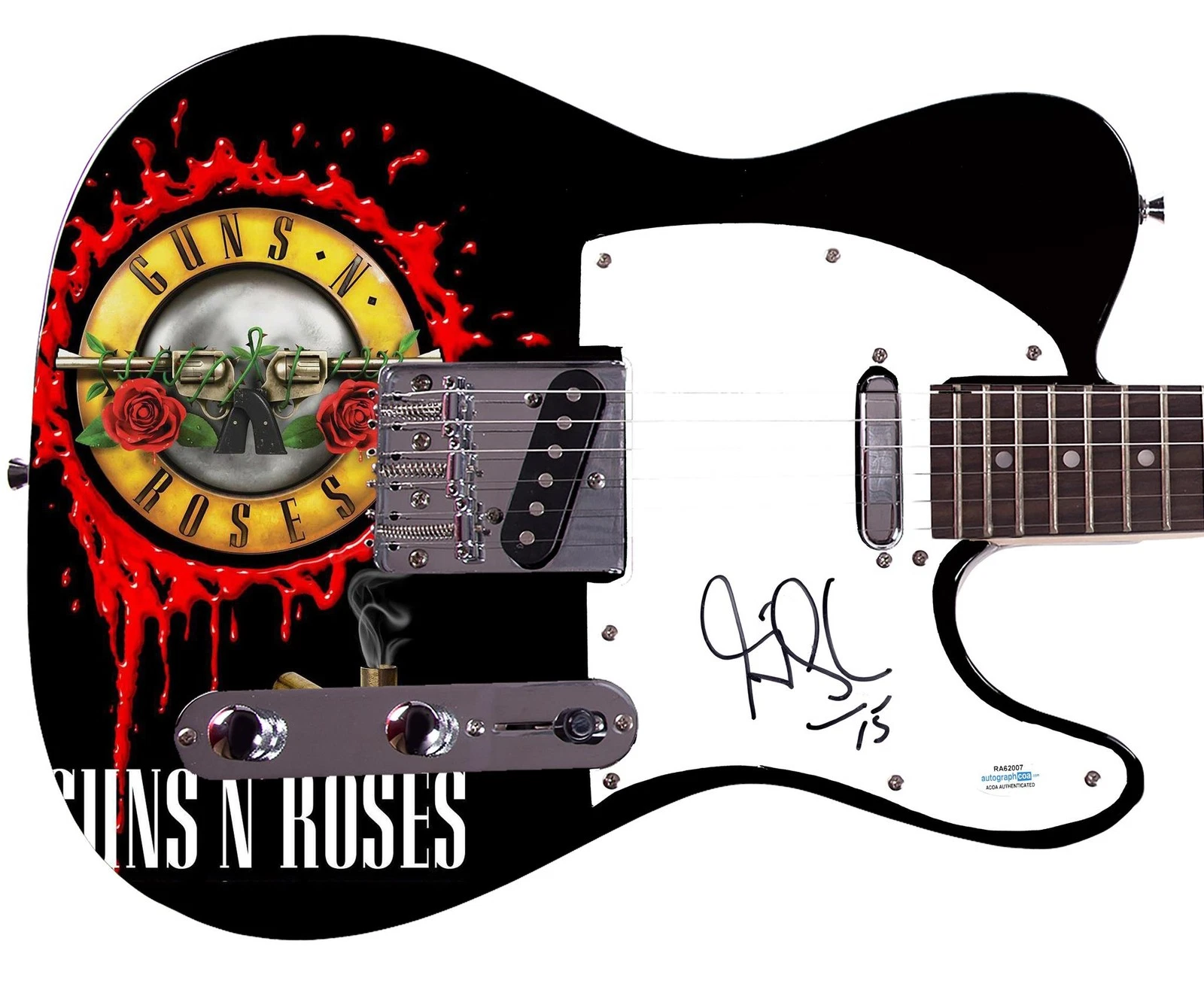 Guns & Roses Gilby Clarke Signed Autographed Photo Graphics Guitar ACOA