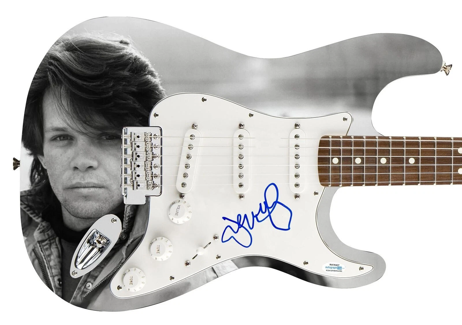John Cougar Mellencamp Signed Autographed Photo Graphics Guitar ACOA
