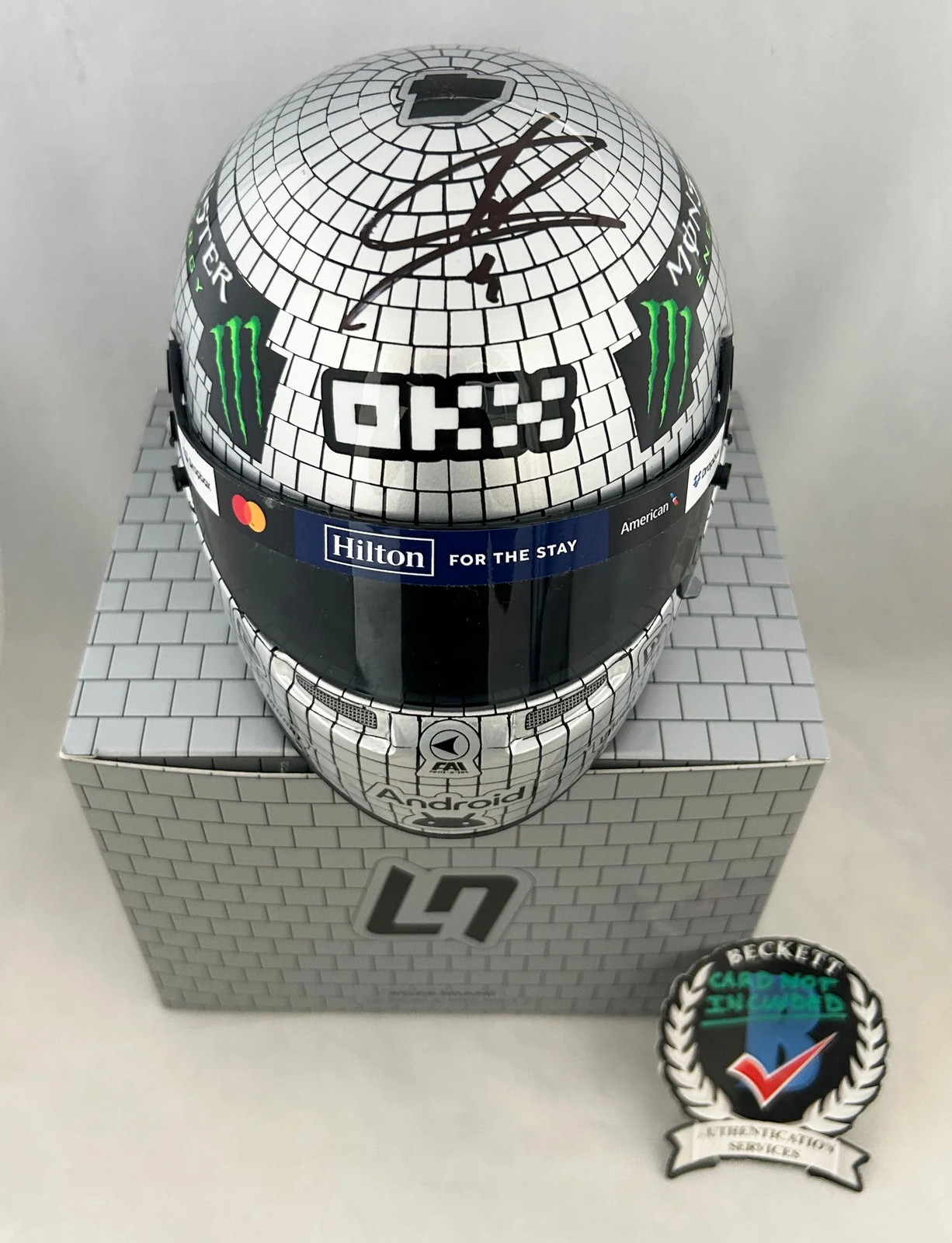 Lando Norris Signed Helmet 1:2 2025 Miami GP McLaren F1 Beckett BAS COA