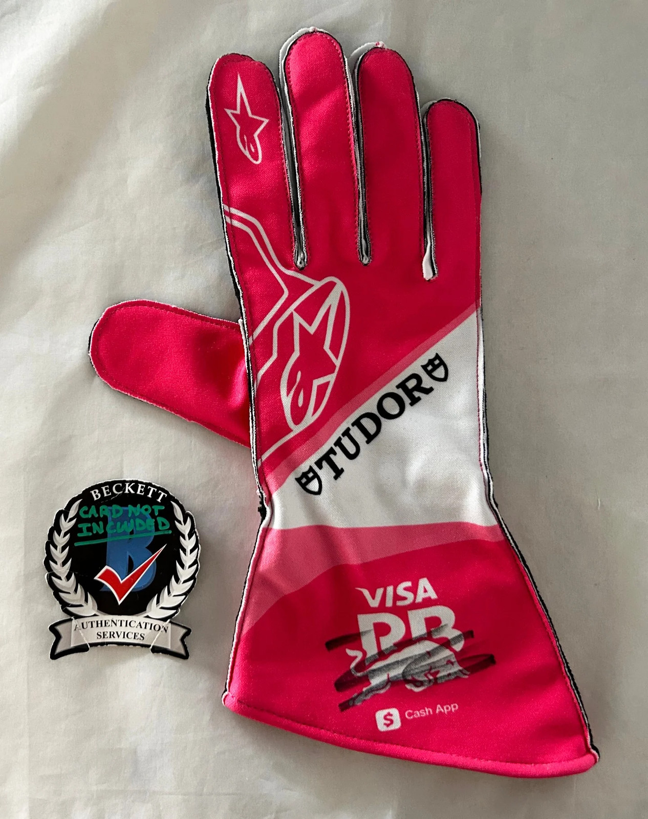 Isack Hadjar Signed Racing Glove 2025 Miami GP Visa Cash App Racing Bulls F1 ...
