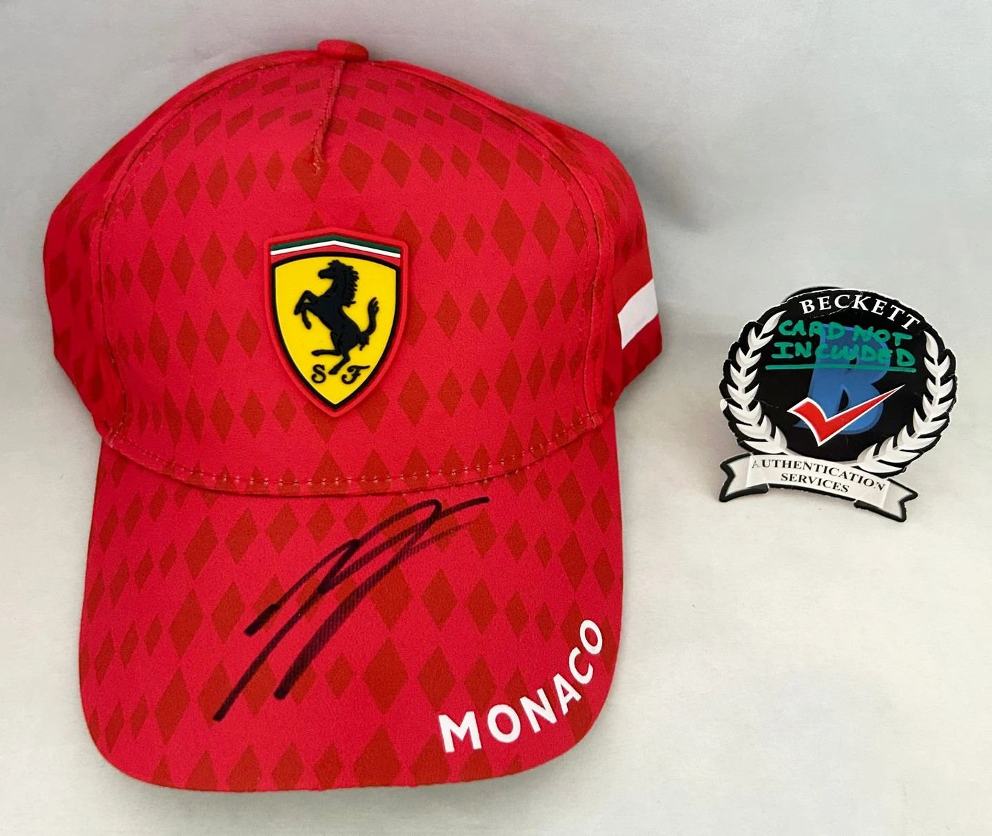 Charles Leclerc Signed Hat Monaco Ferrari Formula 1 F1 Beckett BAS COA
