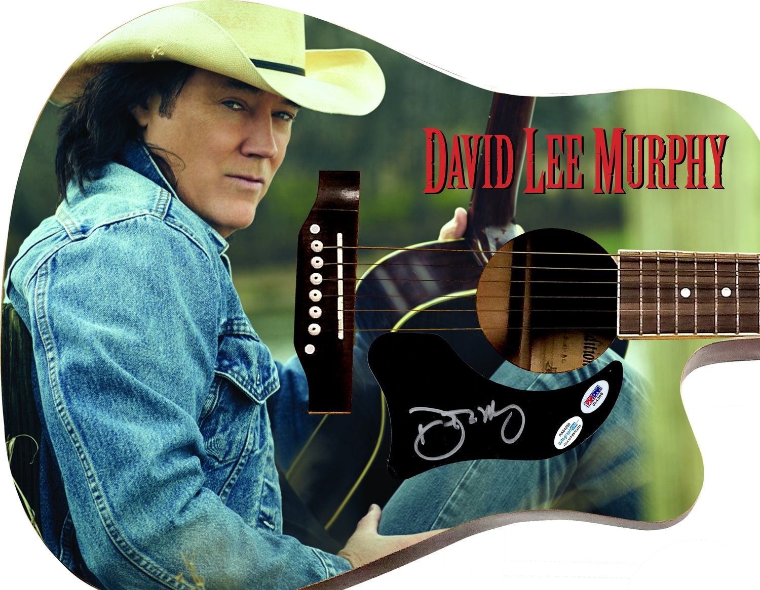 David Lee Murphy Signed 1/1 Custom Graphics Acoustic Guitar