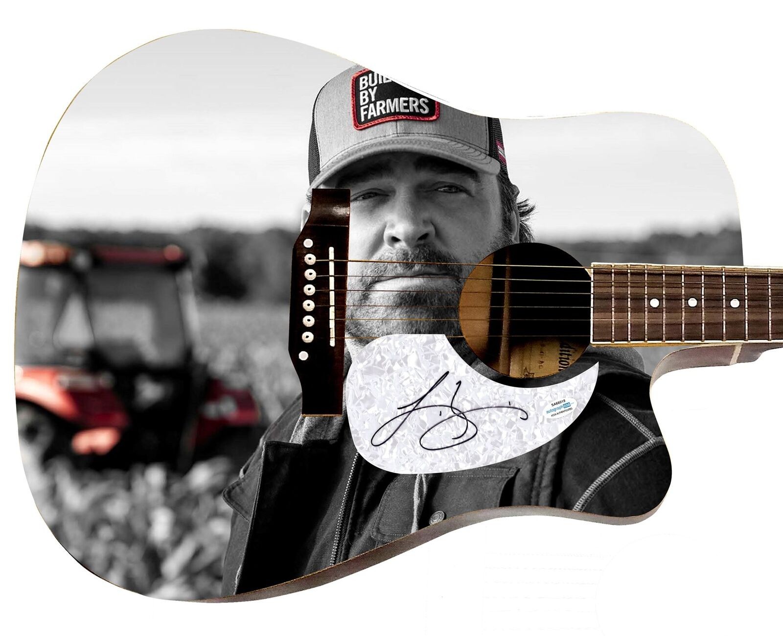Lee Brice Signed Custom Graphics 1/1 Acoustic Guitar ACOA