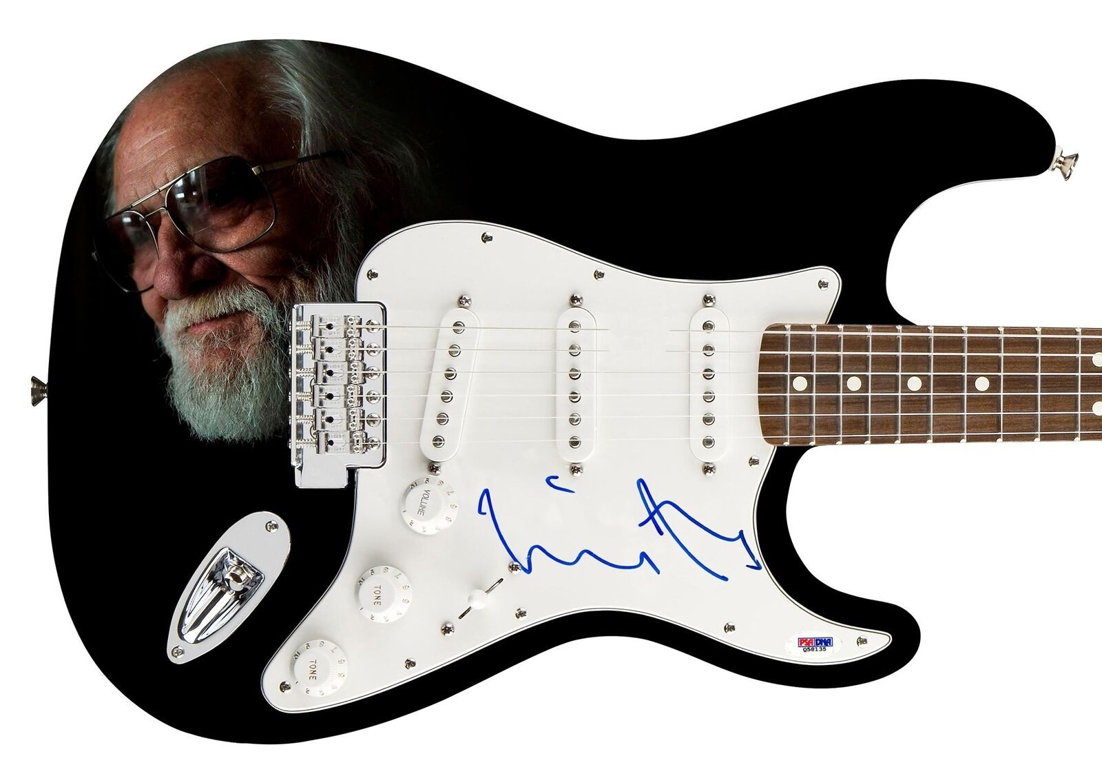 Ronnie Hawkins Signed Autographed Photo Graphics Guitar PSA