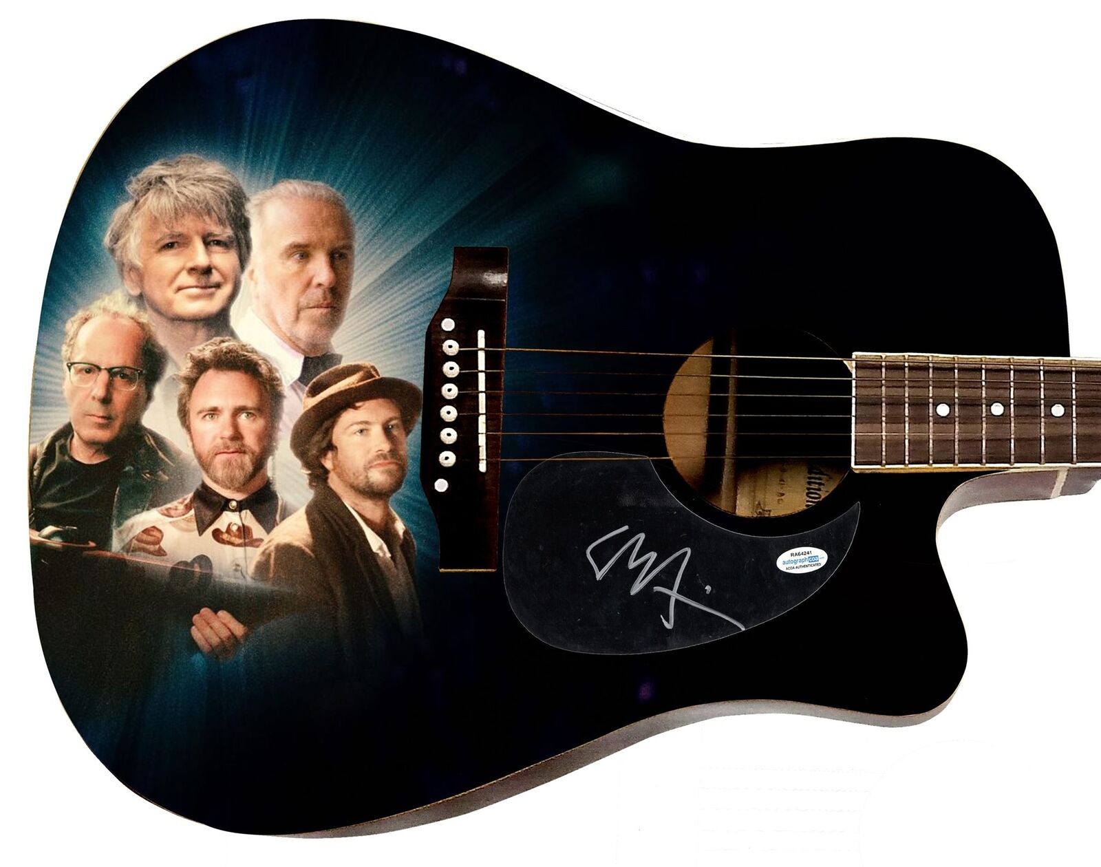 Liam Finn Crowded House Autographed 1:1 Signature Edition Graphics Photo Guitar