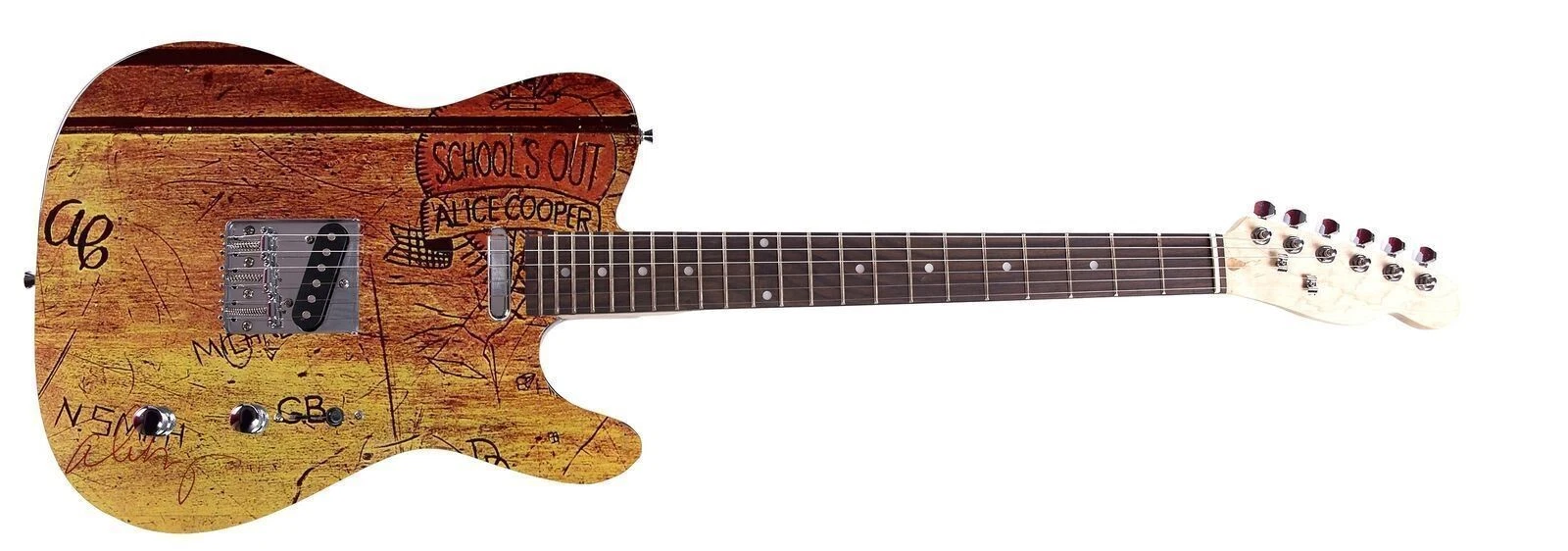 Alice Cooper Signed Schools Out Album CD Photo Graphics Guitar ACOA