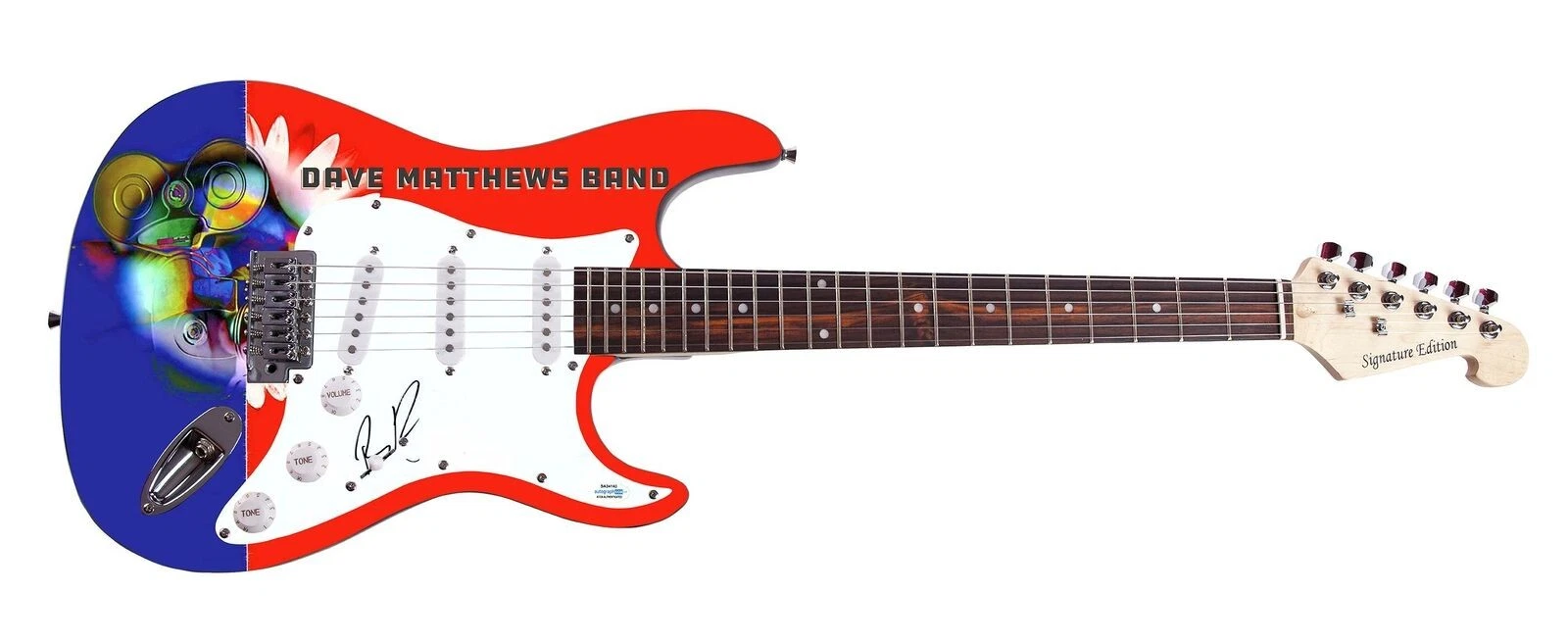 Dave Matthews Band Boyd Tinsley Signed Graphics Photo Album LP Guitar Crash