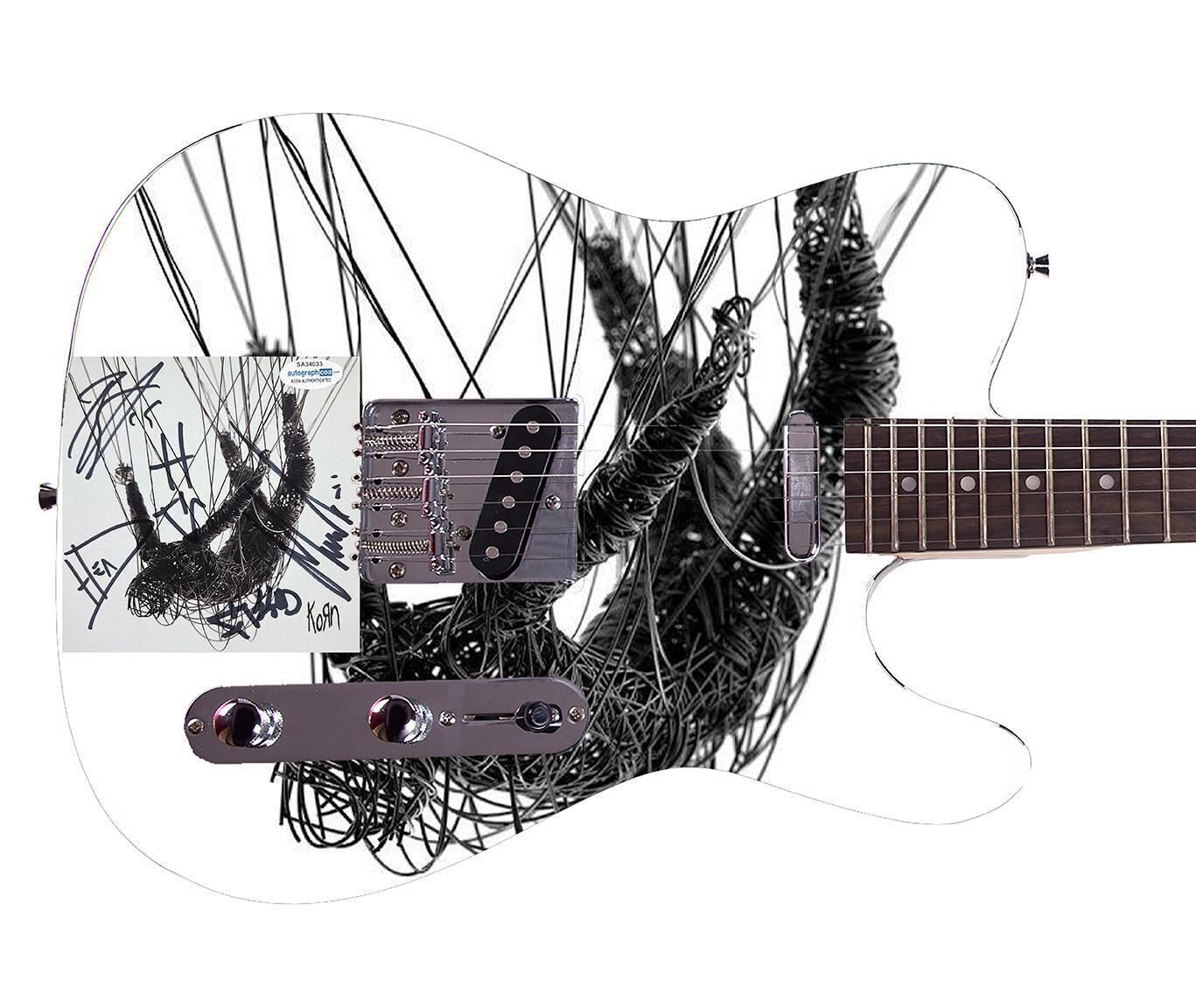 Korn Signed Autographed The Nothing Album CD Custom Graphics Photo Guitar ACOA