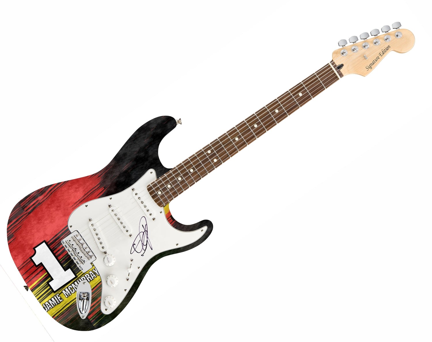 Jamie McMurray Signed Autographed Custom Nascar Graphics 1/1 Guitar