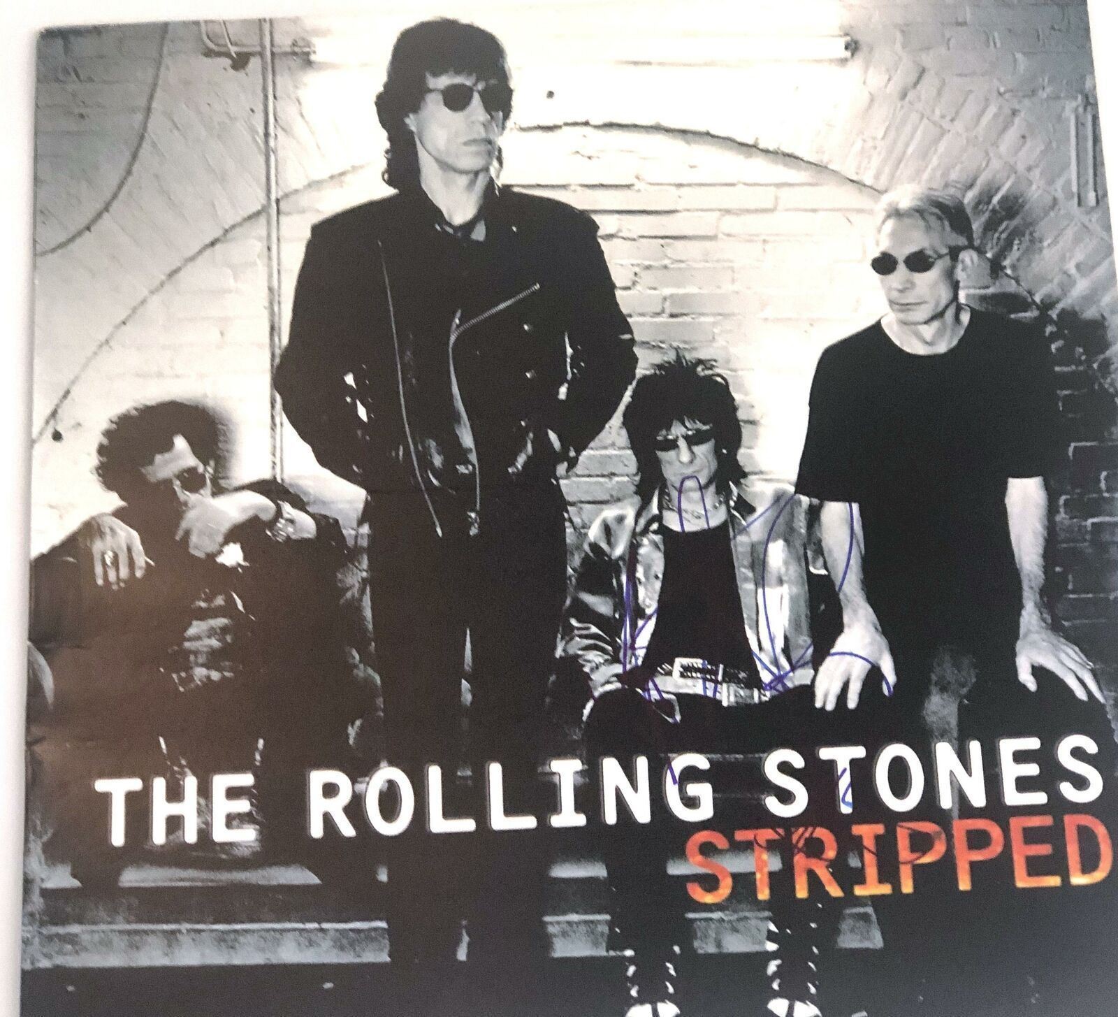 Rolling Stones Charlie Watts Signed Autographed Stripped Album Cover