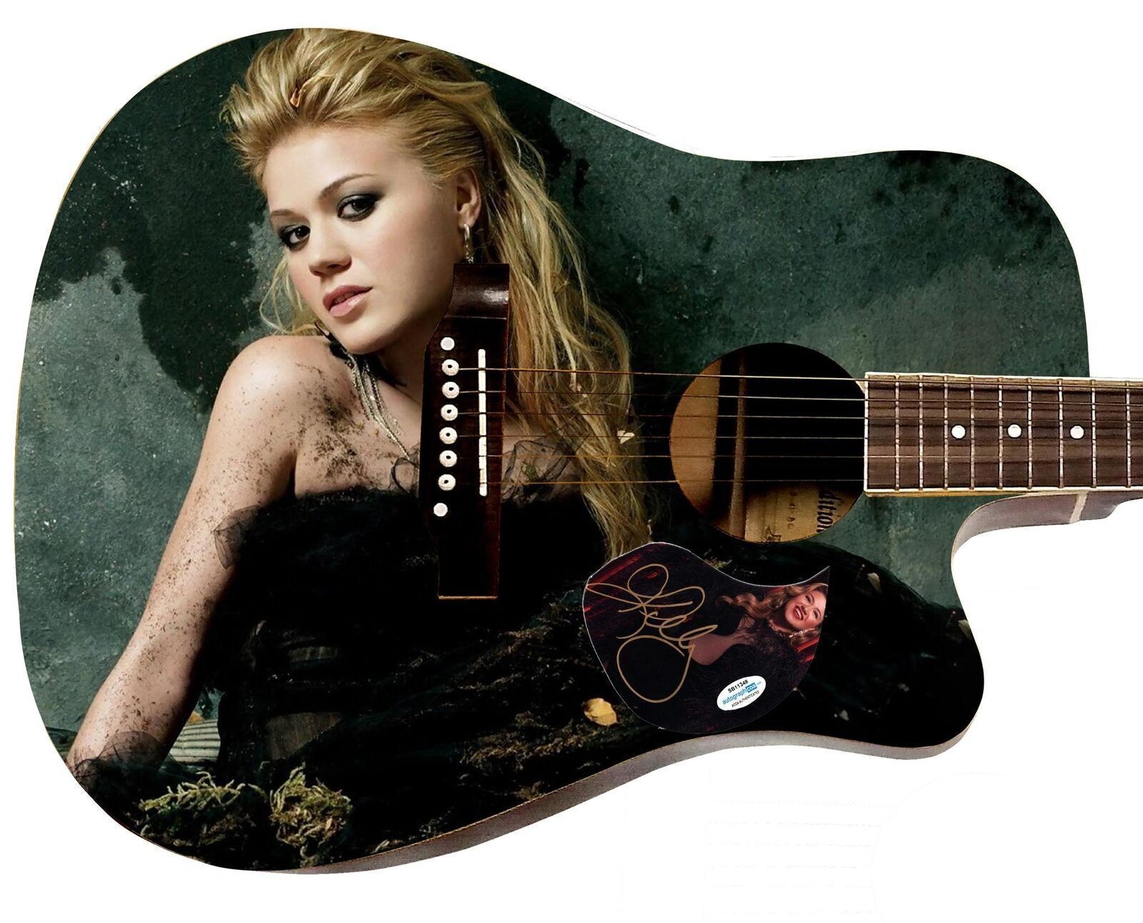 Kelly Clarkson Signed Graphics Acoustic Guitar ACOA
