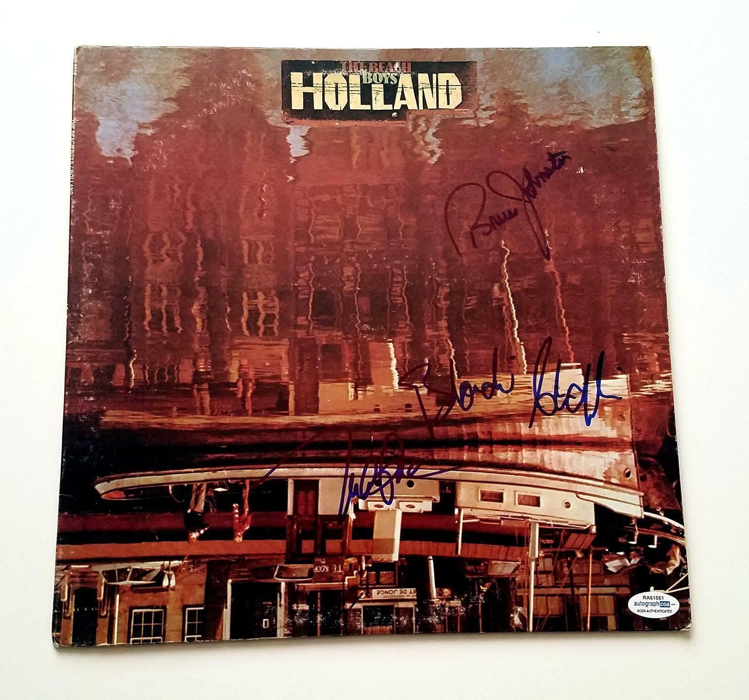 Beach Boys Signed X3 Autographed Holland Album Cover LP ACOA