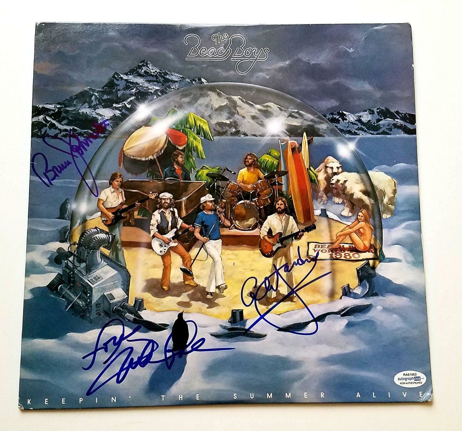 Beach Boys Signed X3 Autographed Album Cover  LP ACOA