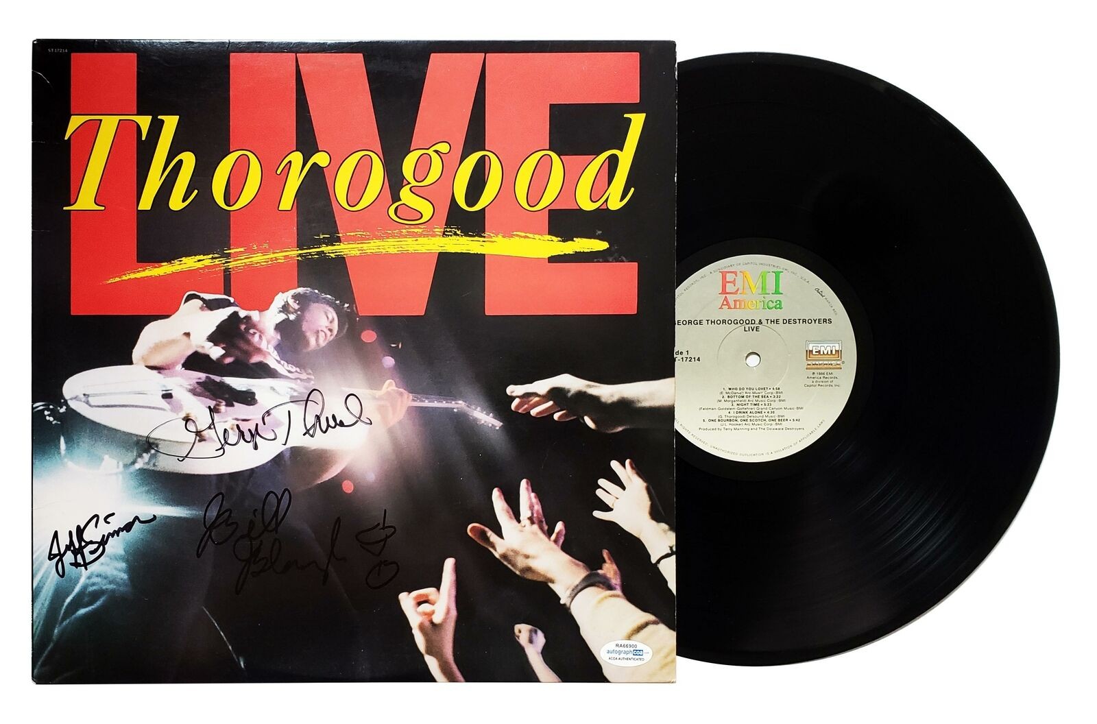 George Thorogood & The Destroyers Signed Autographed Record Album LP ACOA