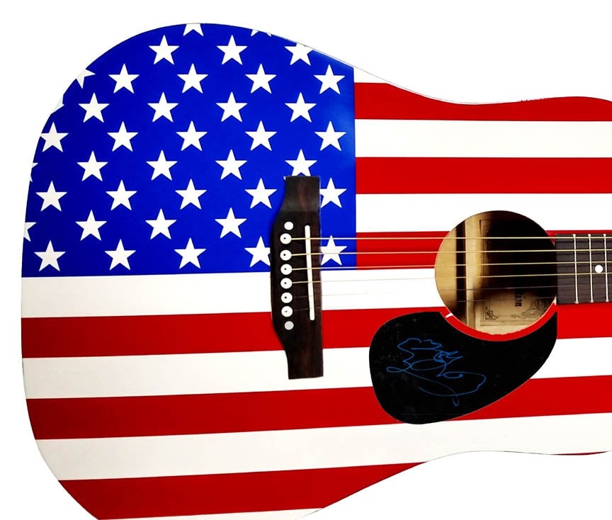 Billy Ray Cyrus Signed Autographed USA Acoustic Guitar