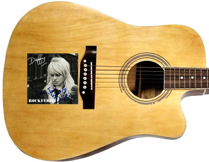 Duffy Signed Dear John CD Cover Acoustic Guitar
