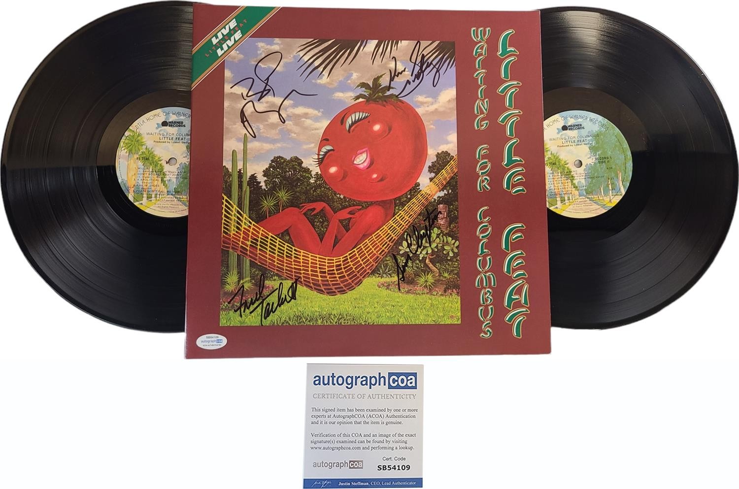 Little Feat Signed Waiting For Columbus Double Vinyl LP Album ACOA