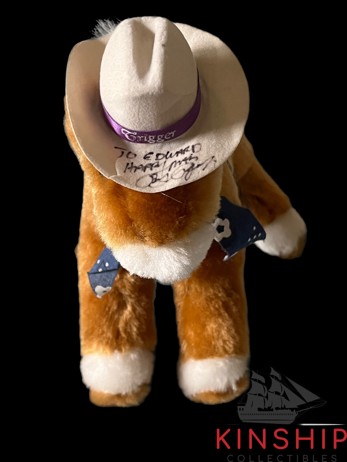 Roy Rogers Jr signed Trigger Plush Horse JSA COA Stuffed Animal Toy Auto Z1042