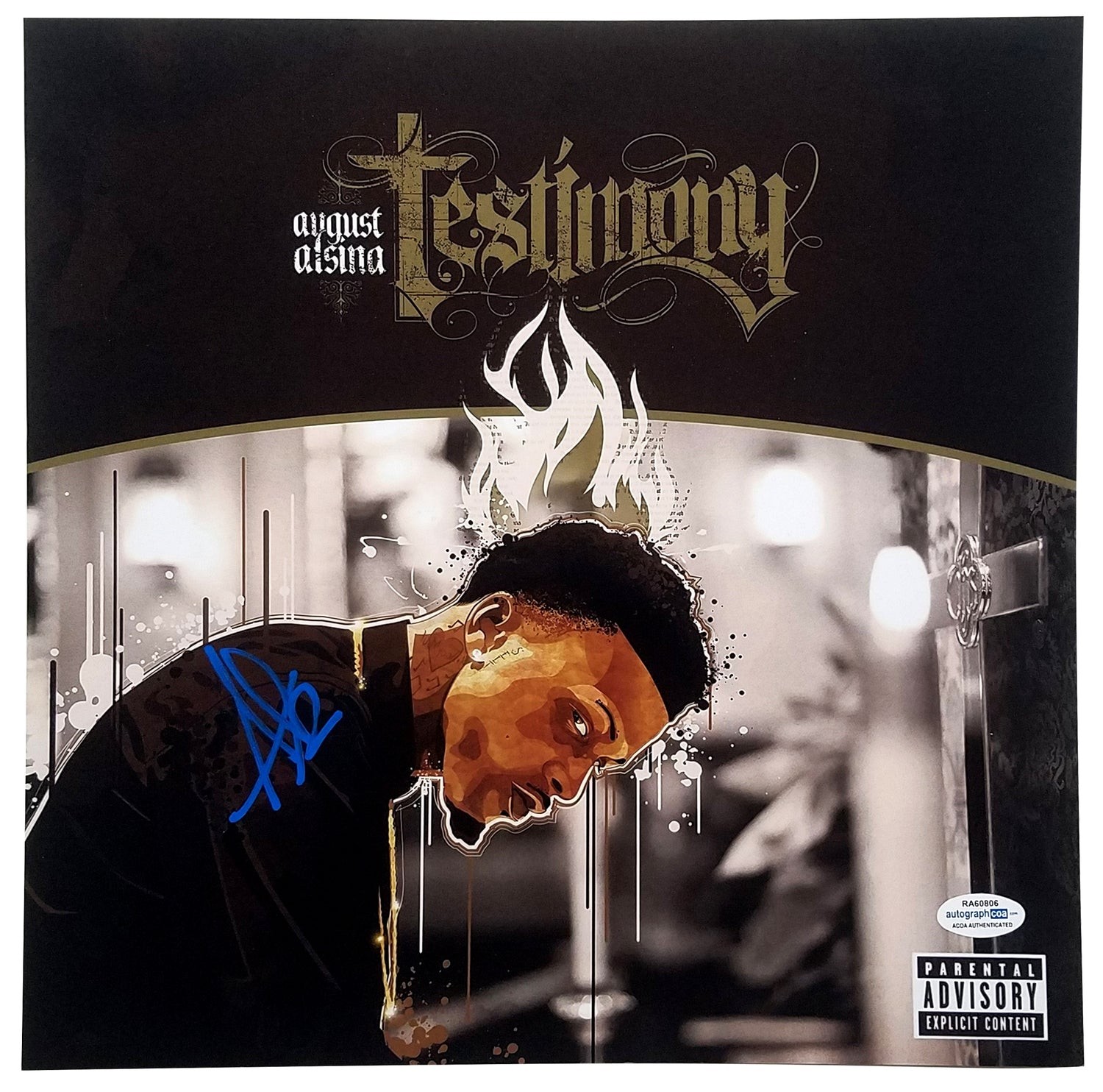 August Alsina Signed Autographed Testimony Album Flat ACOA