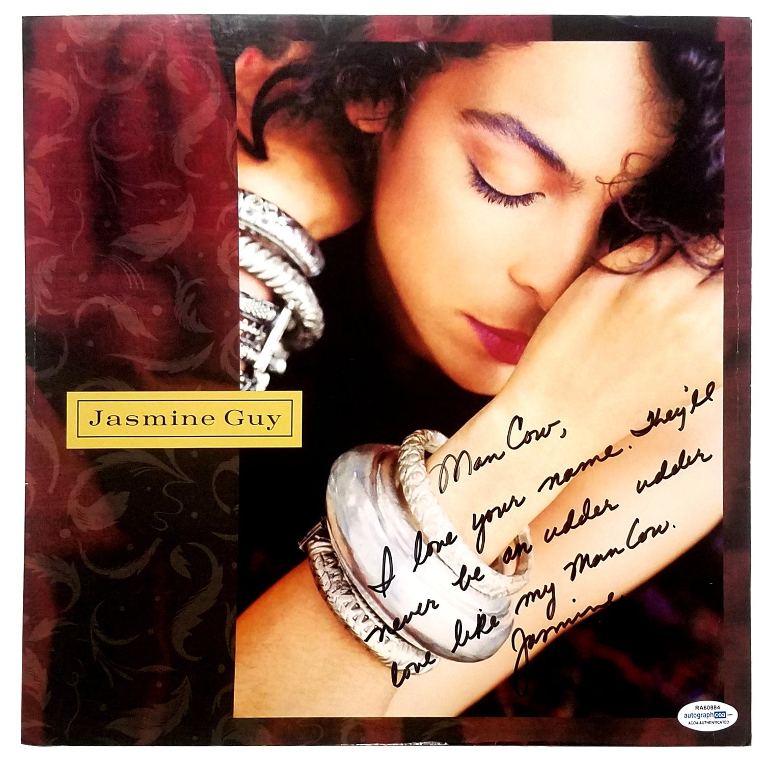 Jasmine Guy Signed Autographed Record Album LP Flat ACOA