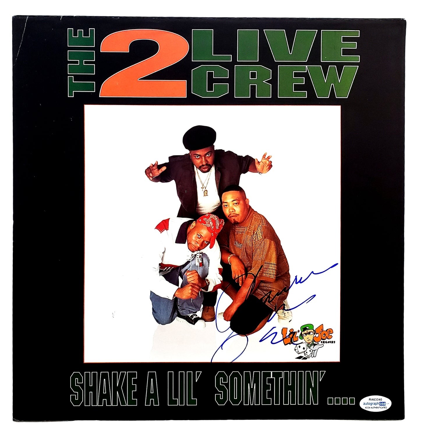 2 Live Crew Chris Won Fresh Kid Ice Autographed Album Sleeve ACOA
