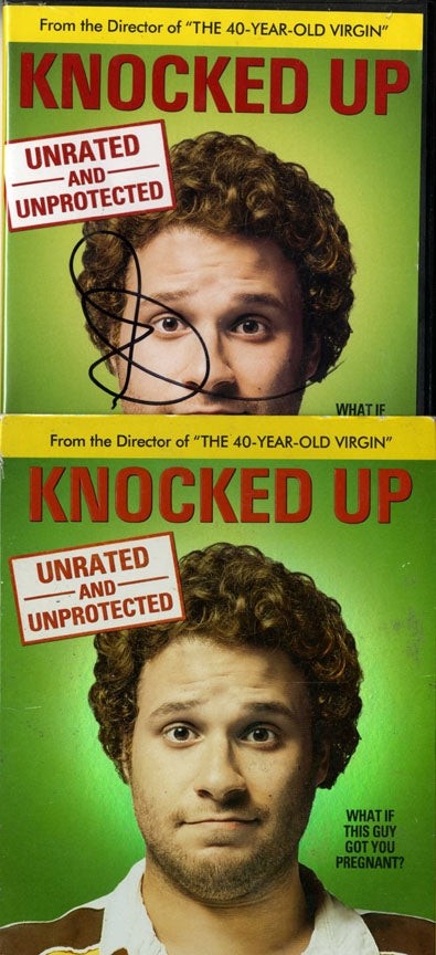Seth Rogen Signed Knocked Up DVD Case With Sleeve