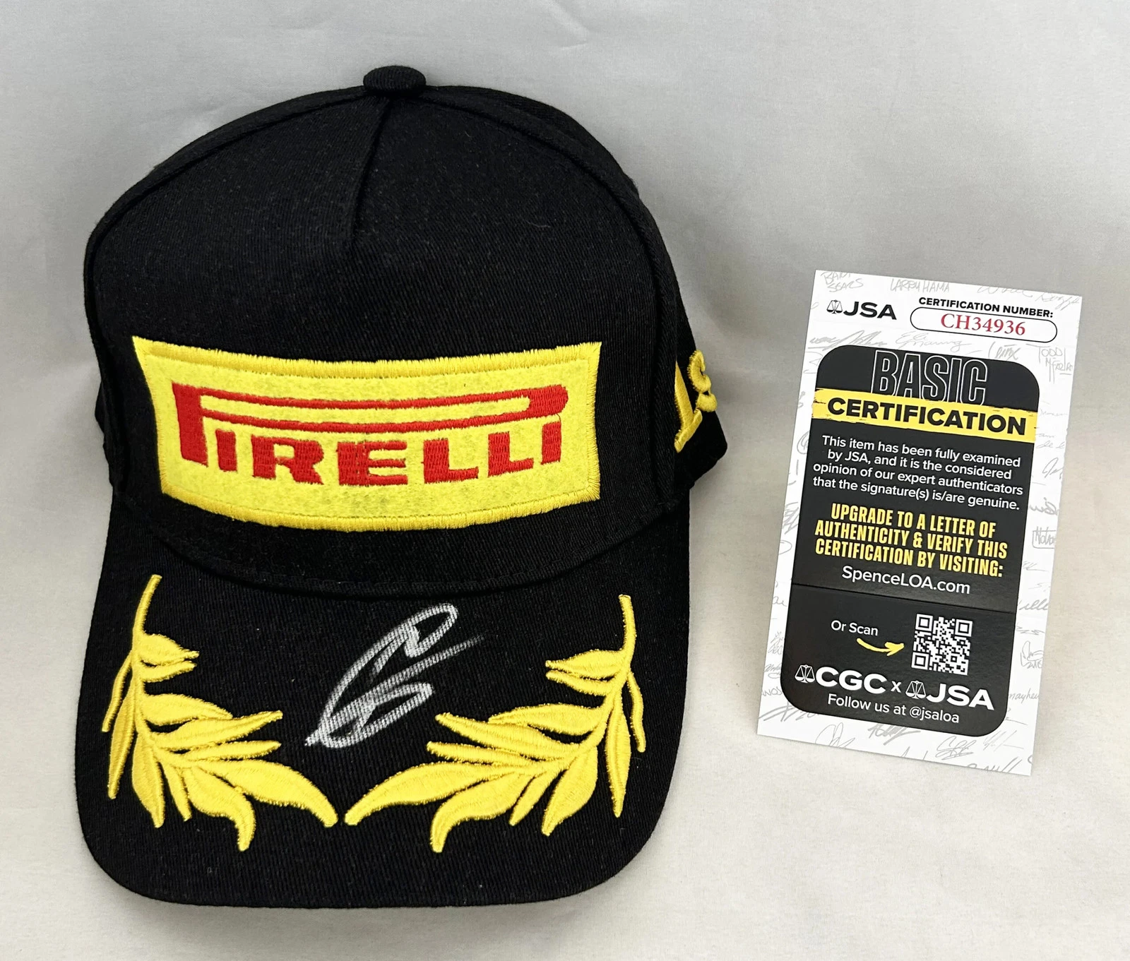 Romain Grosjean Signed Hat Pirelli Haas F1 JSA 1 COA